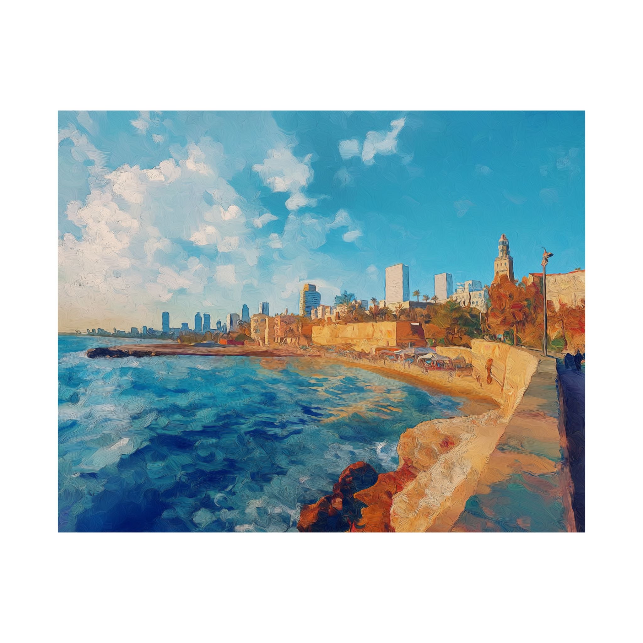 Judaica Wall Art Decor Tel Aviv Jaffa Wall Art Print