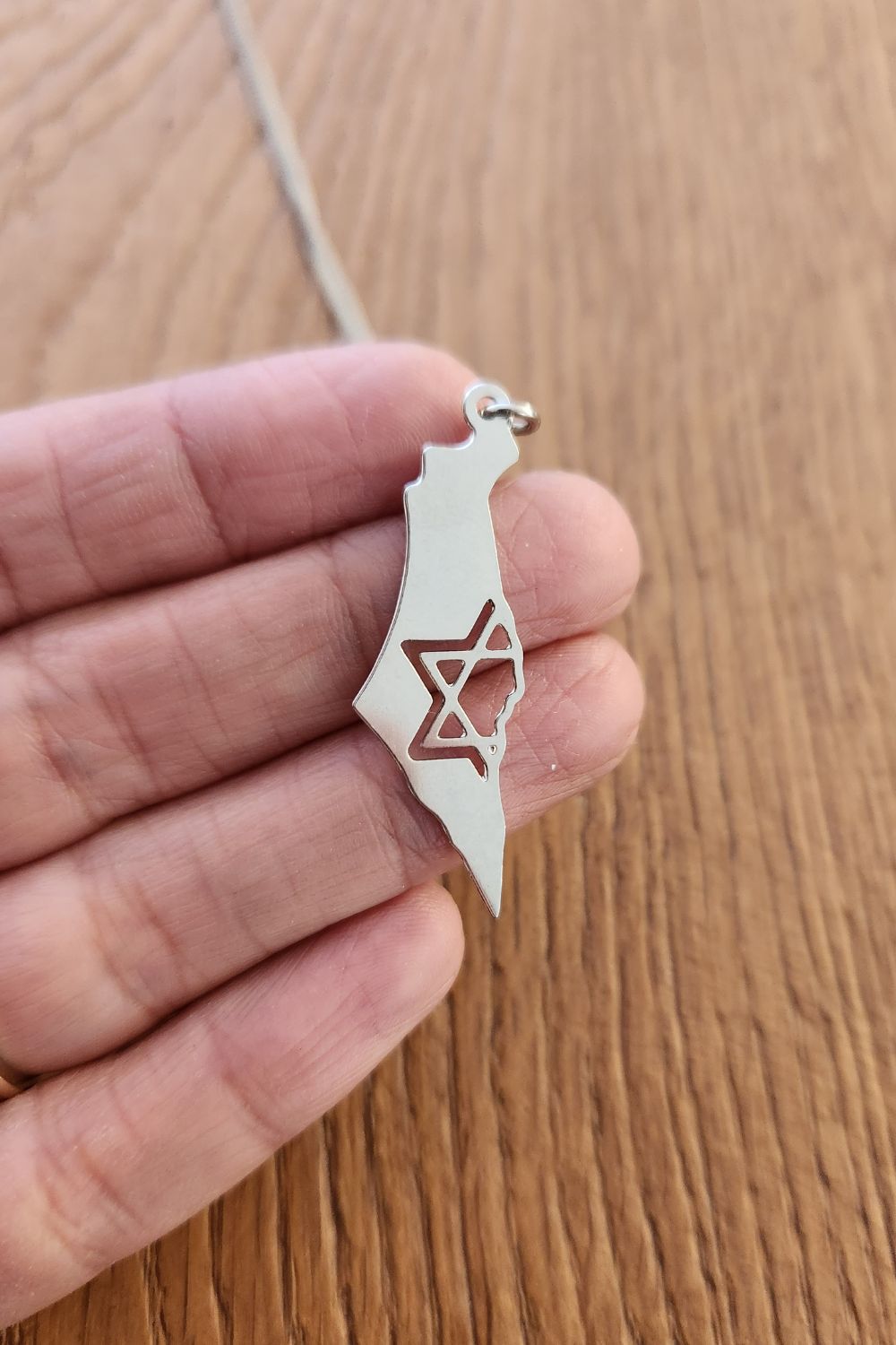 Israel Map Gold Necklace