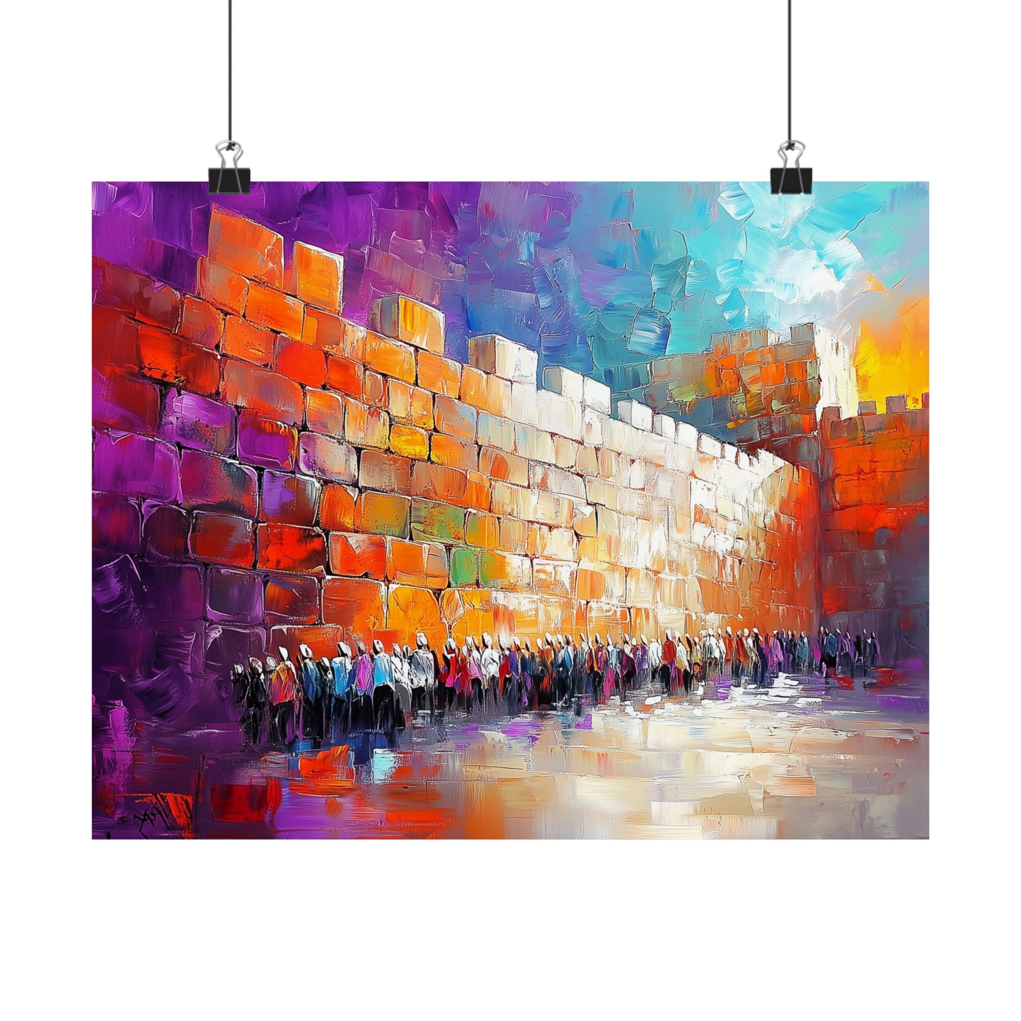 Western Wall Jerusalem Wall Art Print Kotel Painting
