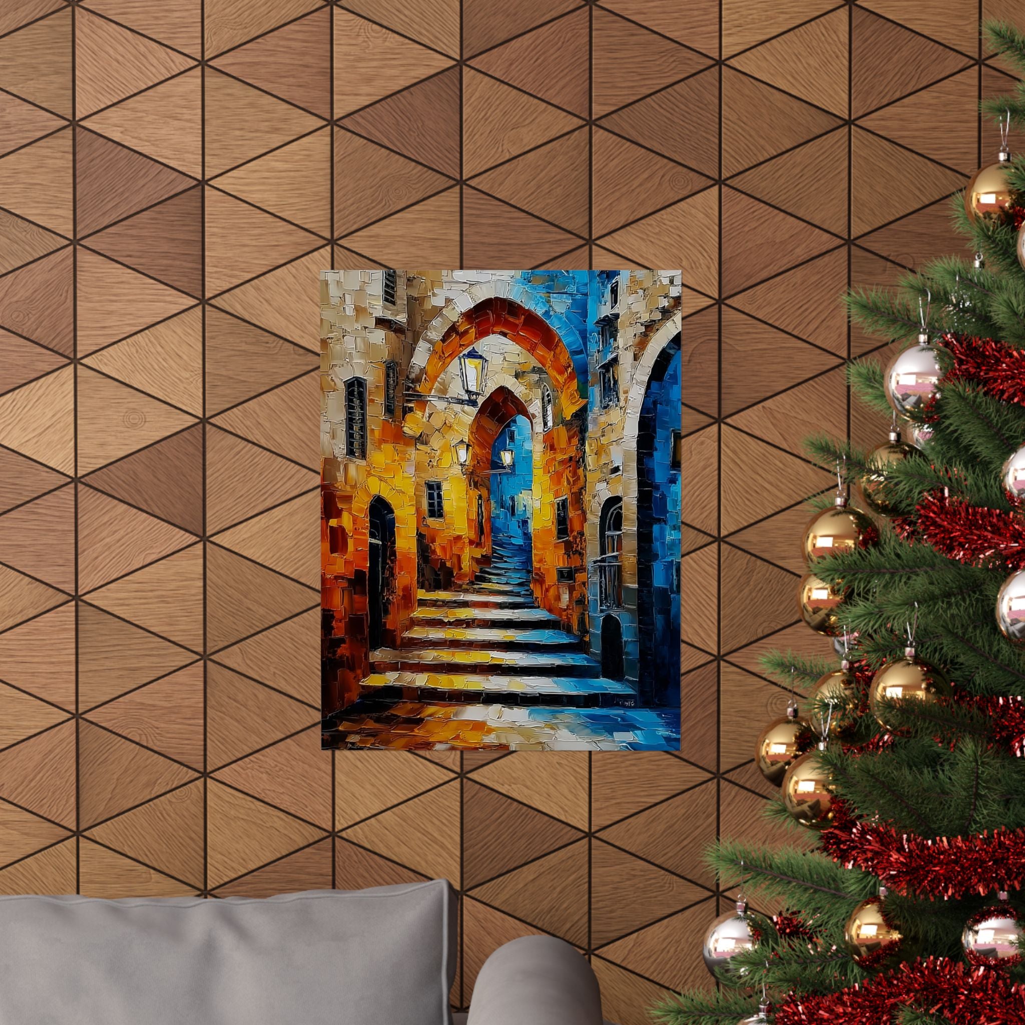 Jewish Wall Art with Bible Quote Hebrew Prayer