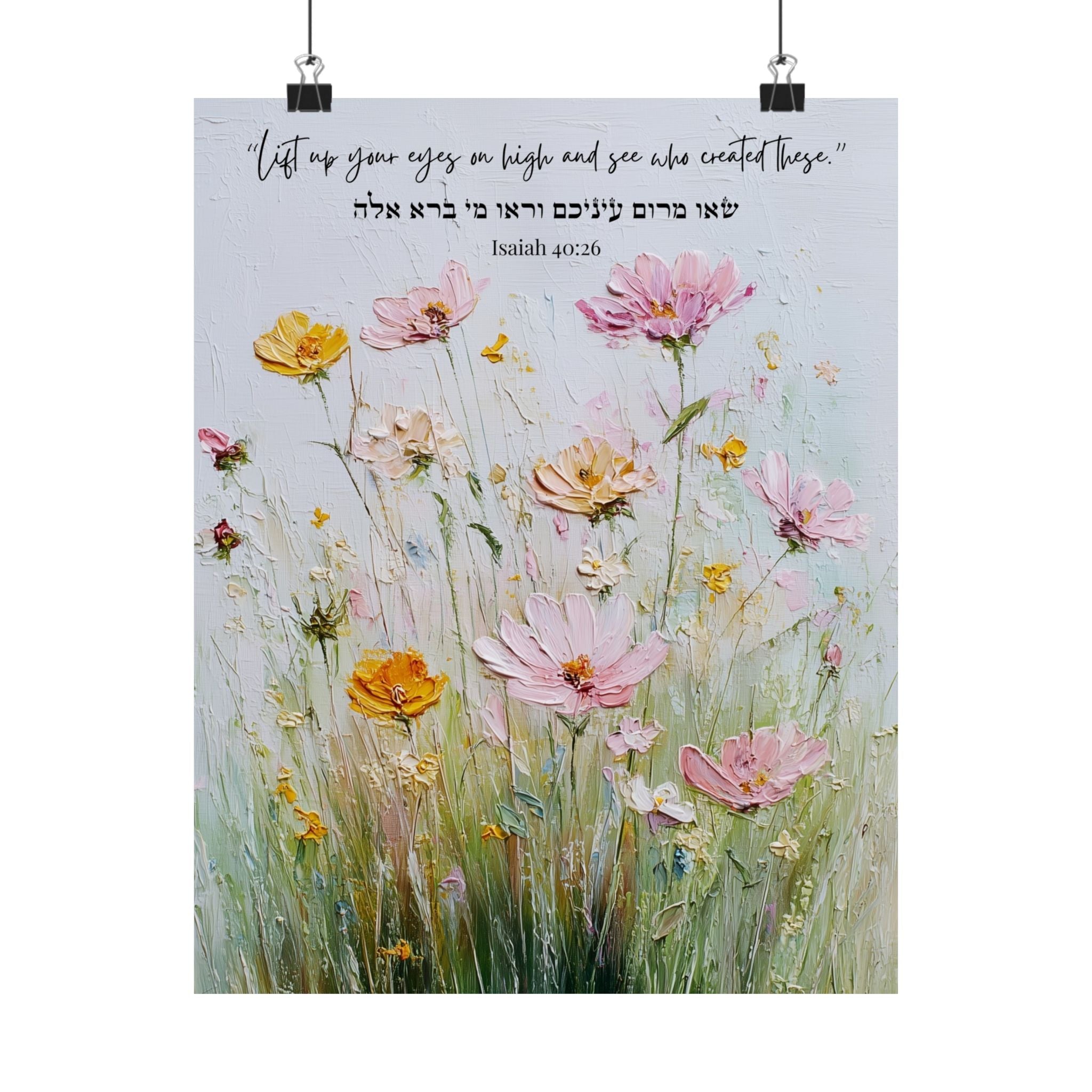 Spiritual Judaica Printable Inspirational Hebrew Word Wall