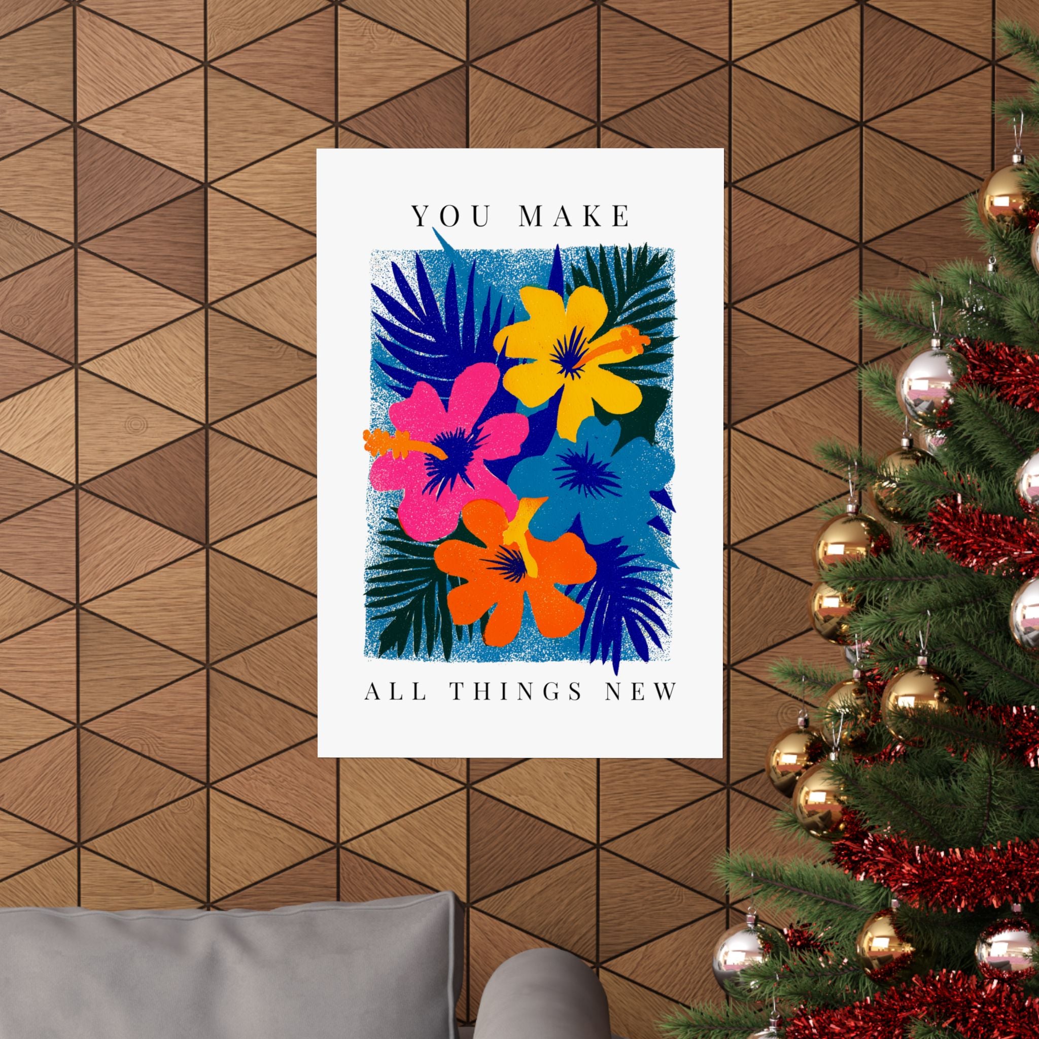 Modern Am Yisrael Chai Wall Decor Jewish Canvas Art