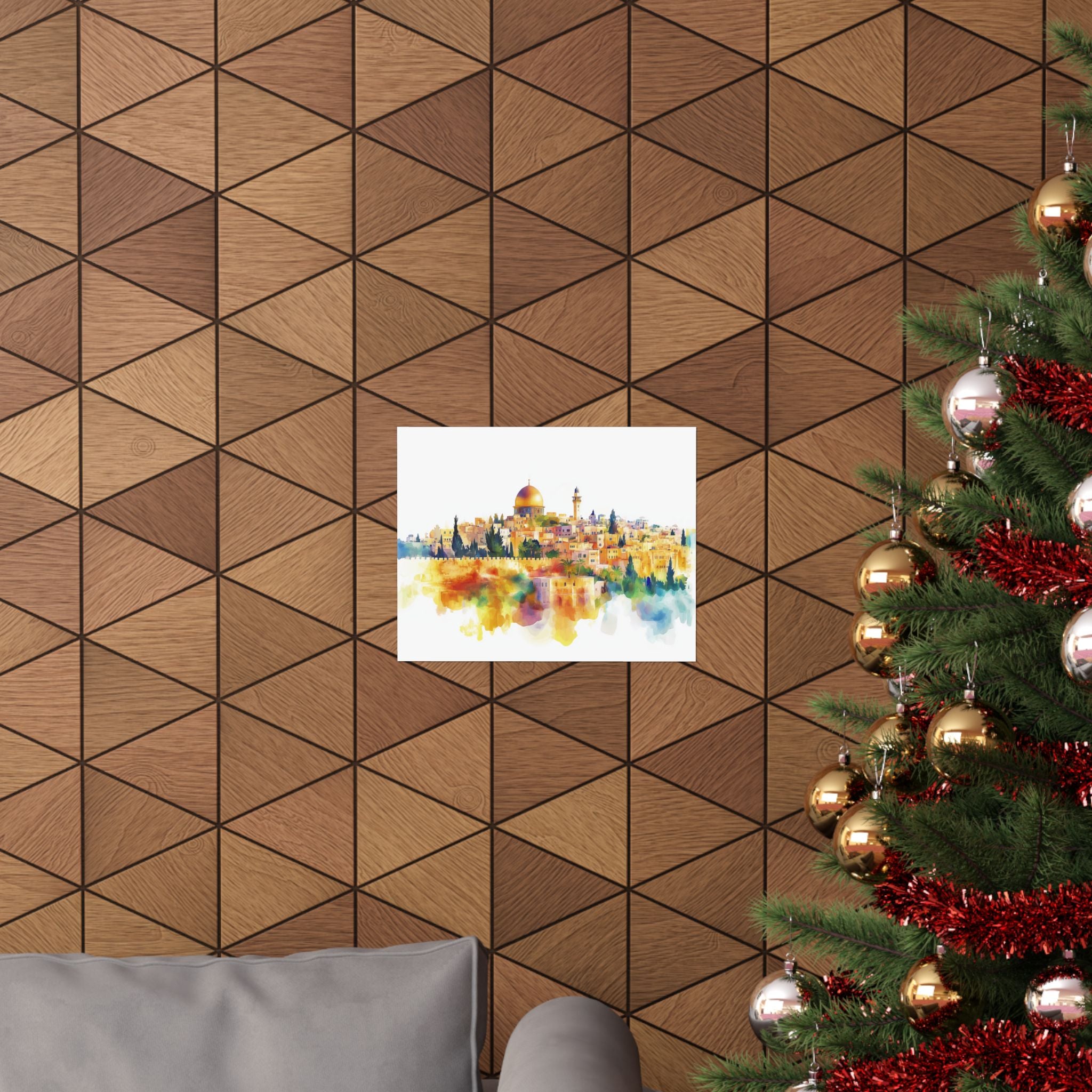 Jerusalem Wall Art Poster Dome Of The Rock Judaica Art Gift