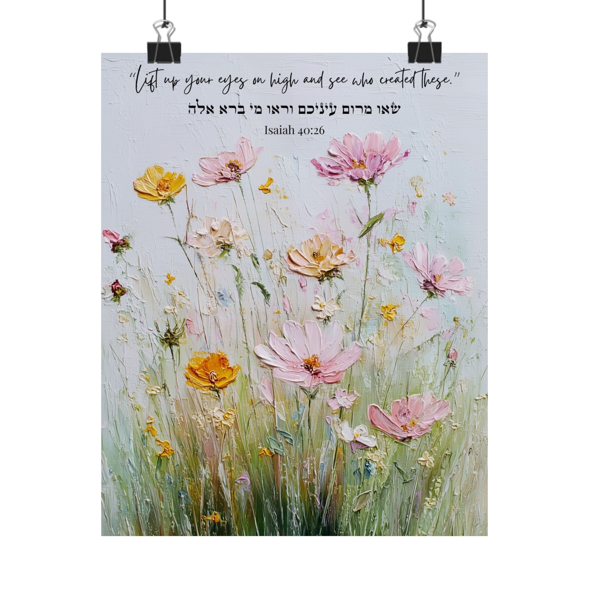 Spiritual Judaica Printable Inspirational Hebrew Word Wall