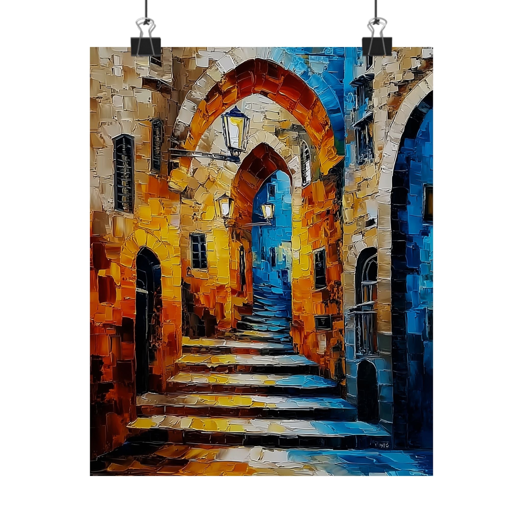 Jewish Wall Art with Bible Quote Hebrew Prayer