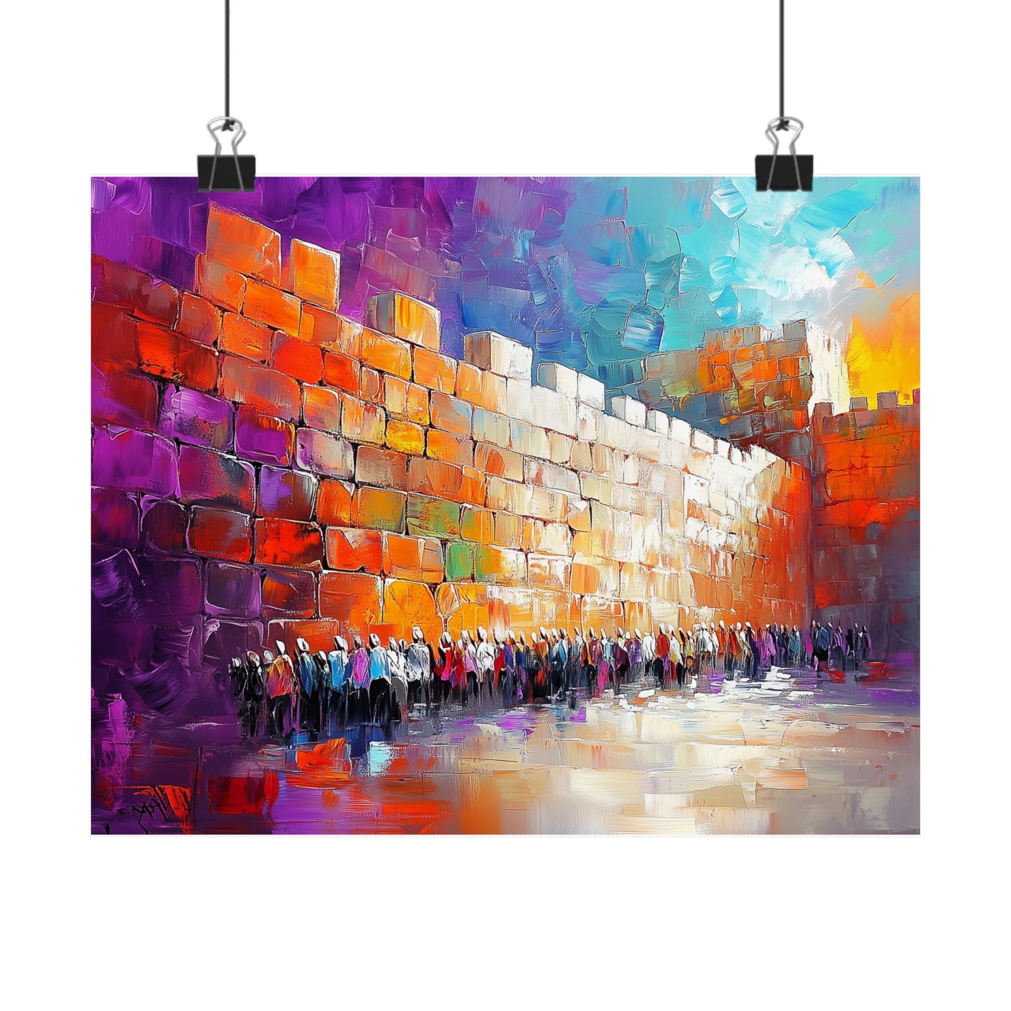 Western Wall Jerusalem Wall Art Print Kotel Painting