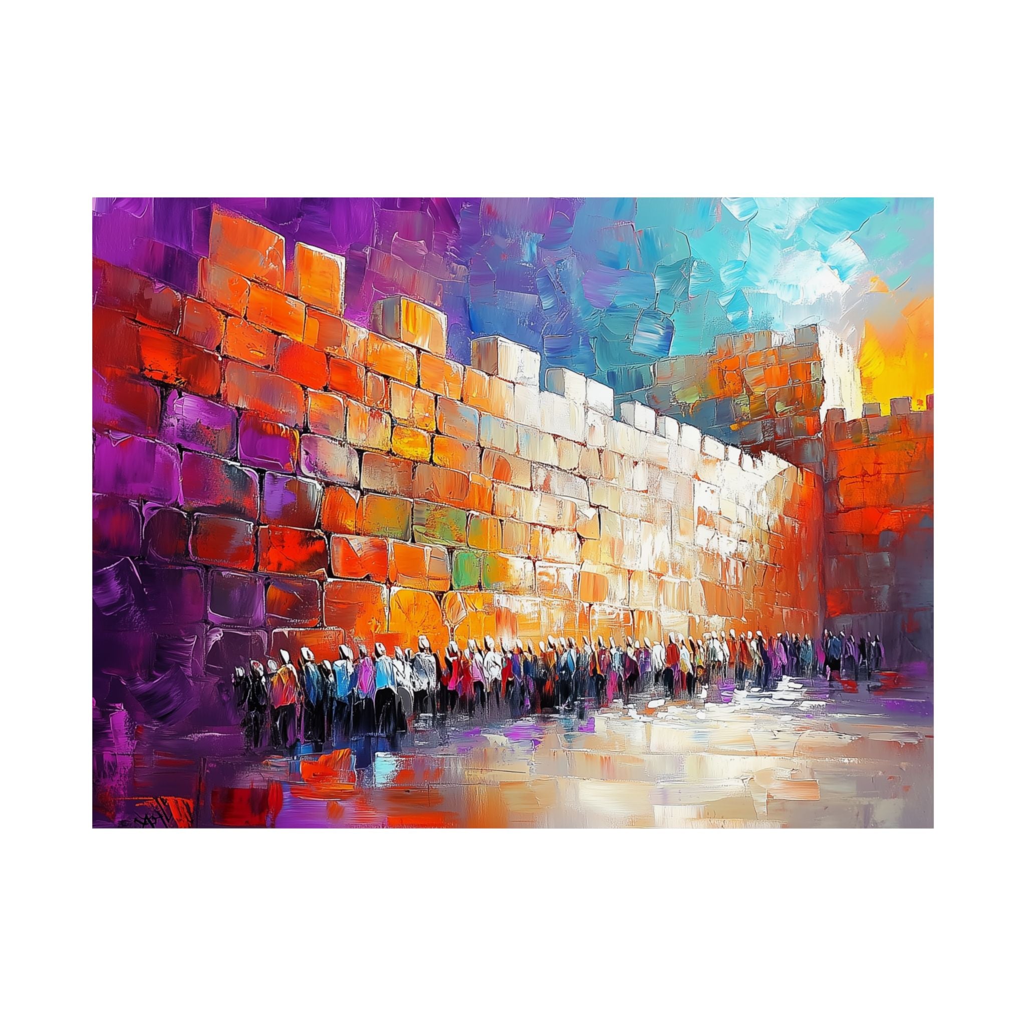 Western Wall Jerusalem Wall Art Print Kotel Painting