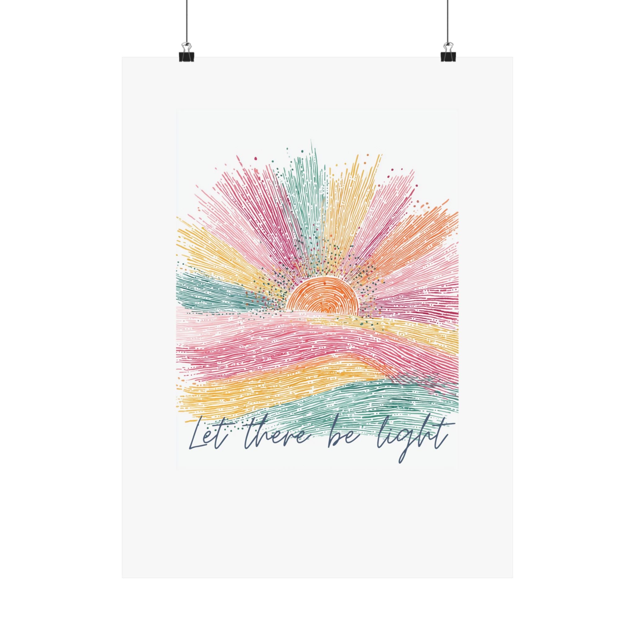 Jewish Wall Art Let There Be Light Hebrew Bible Verse