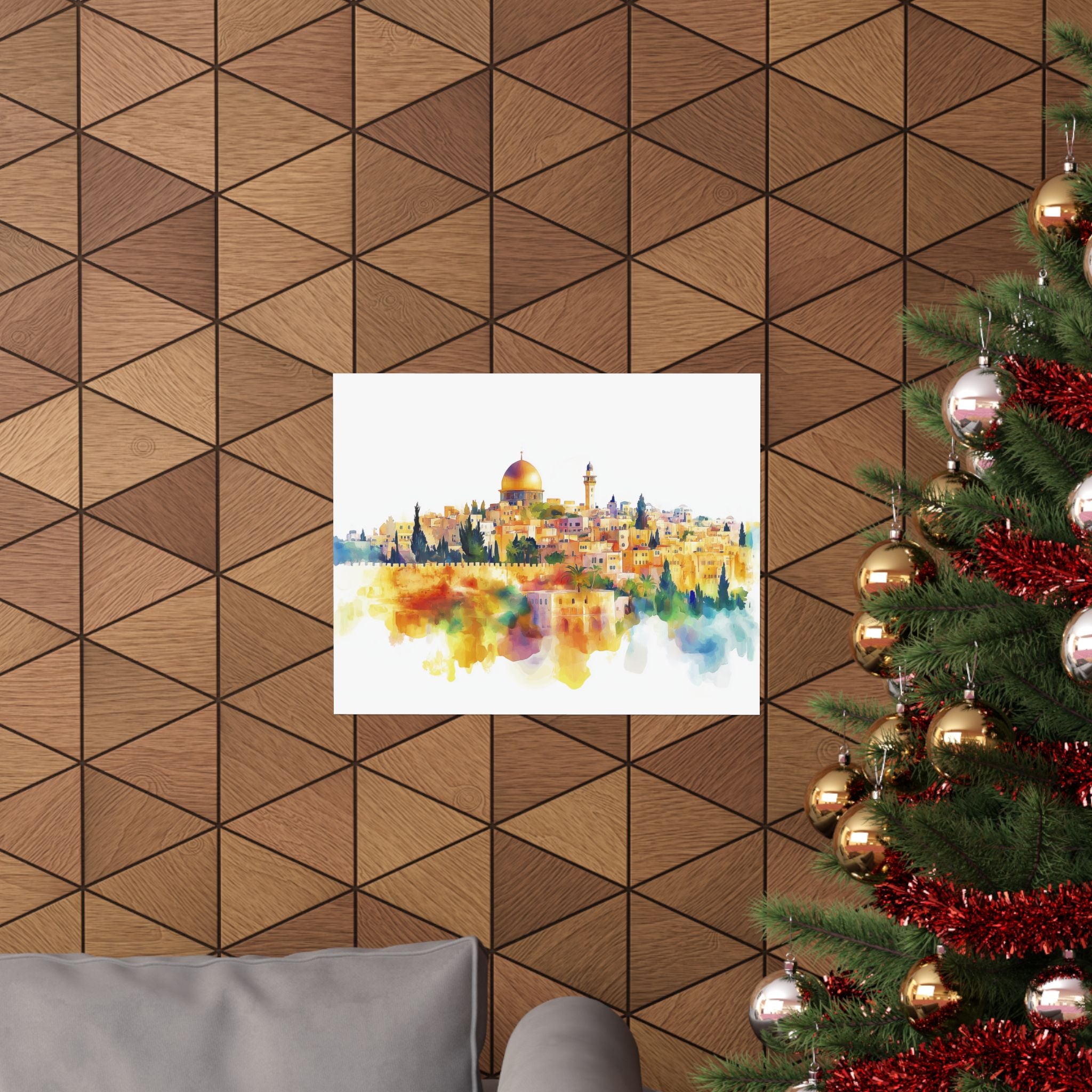 Jerusalem Wall Art Poster Dome Of The Rock Judaica Art Gift