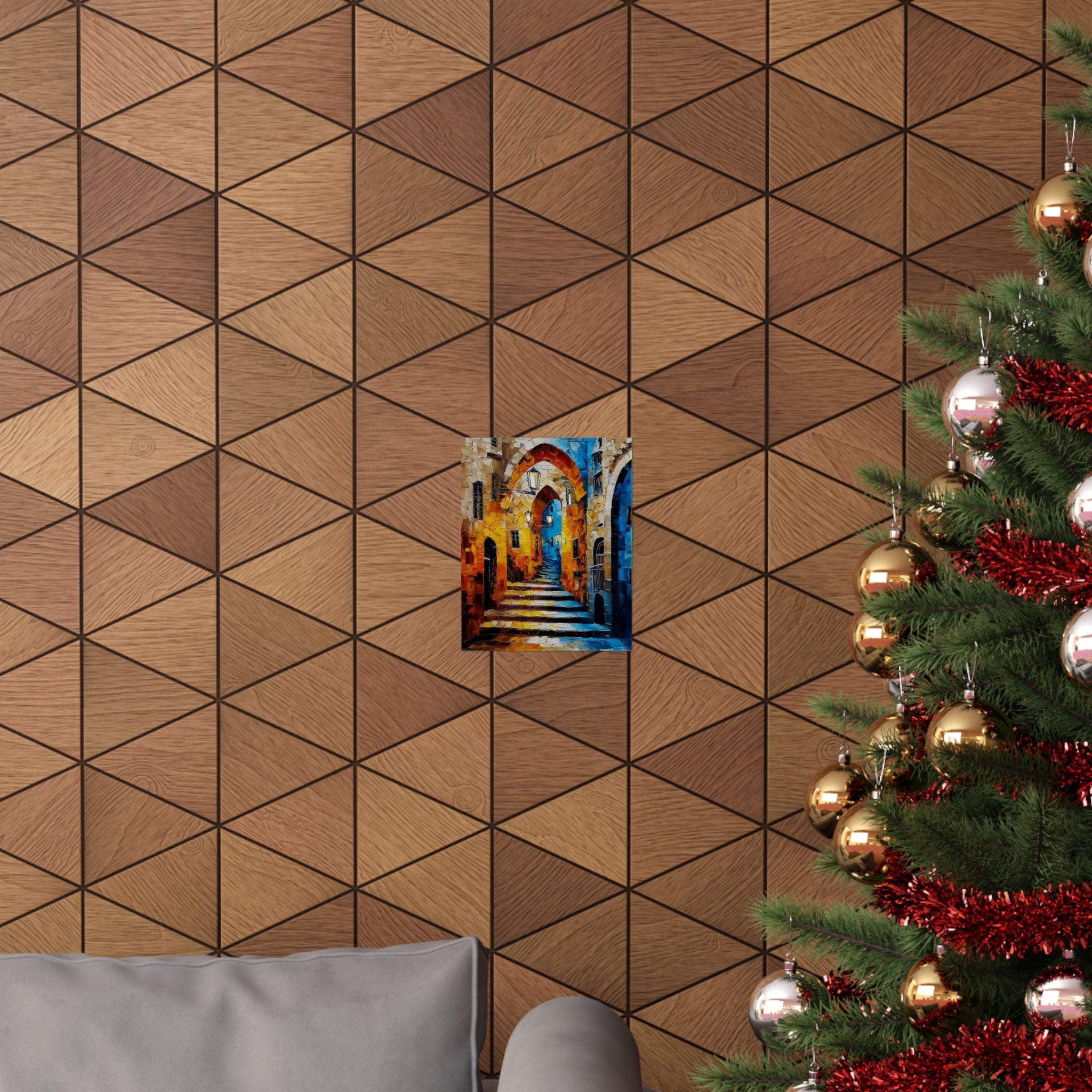 Jewish Wall Art with Bible Quote Hebrew Prayer