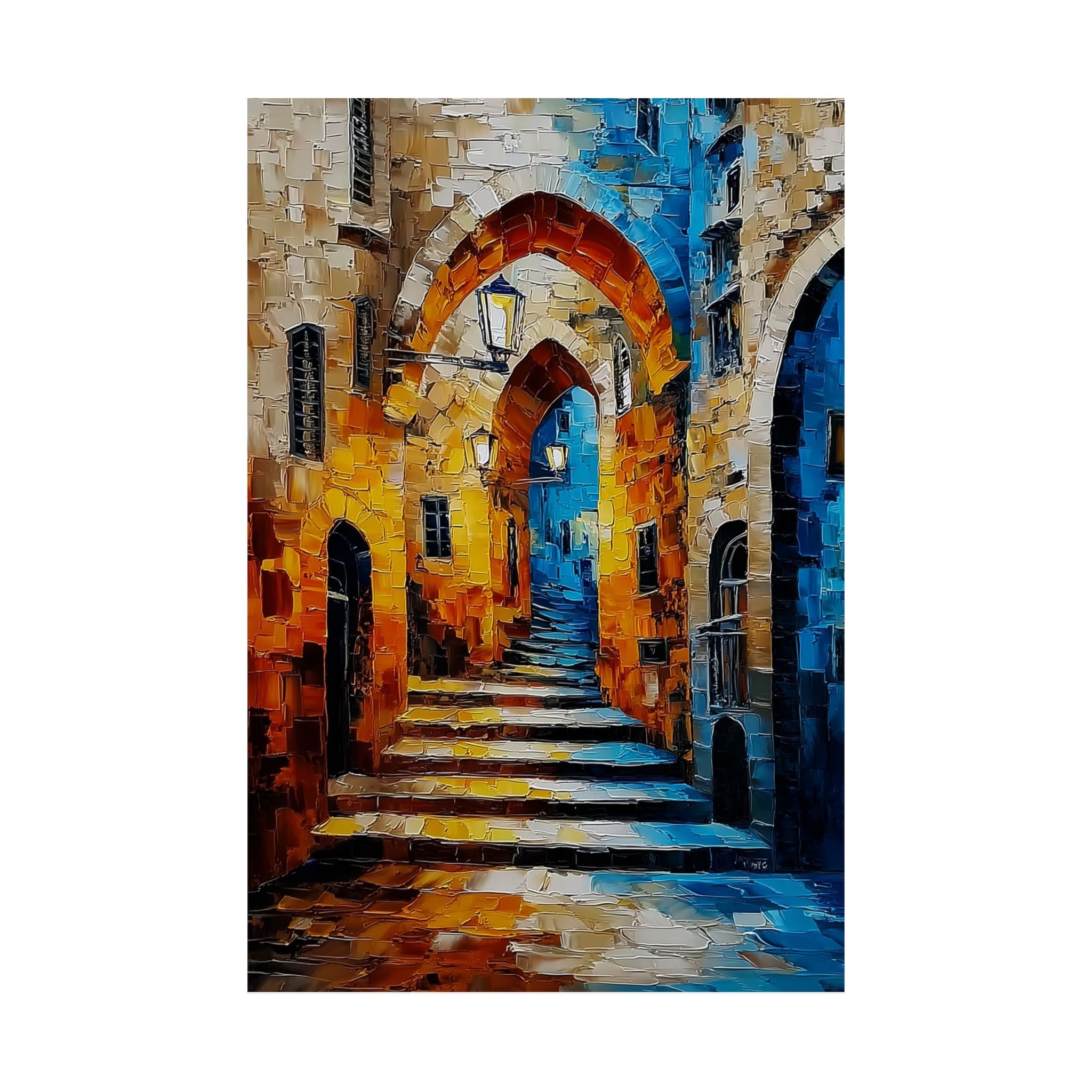 Jewish Wall Art with Bible Quote Hebrew Prayer