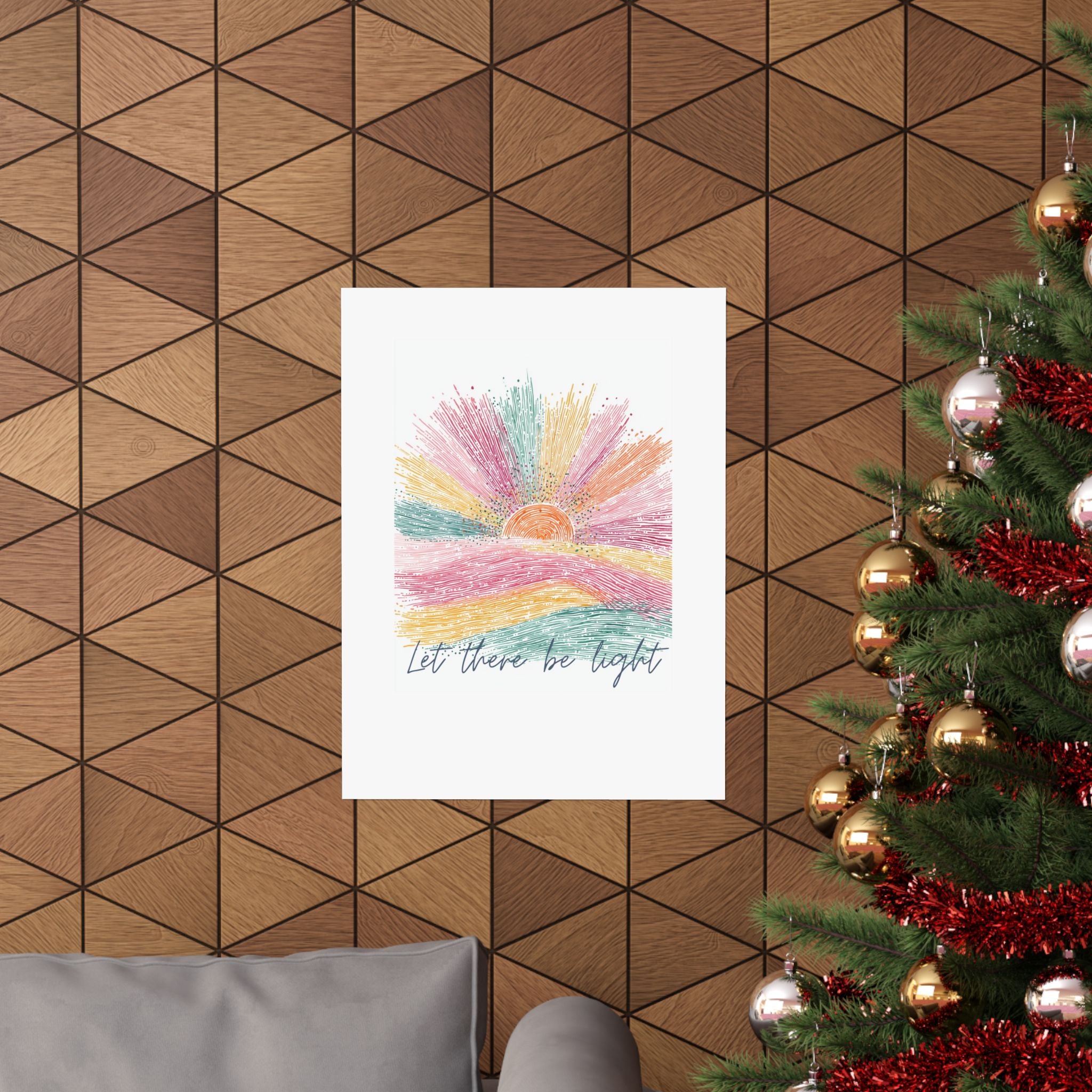 Jewish Wall Art Let There Be Light Hebrew Bible Verse