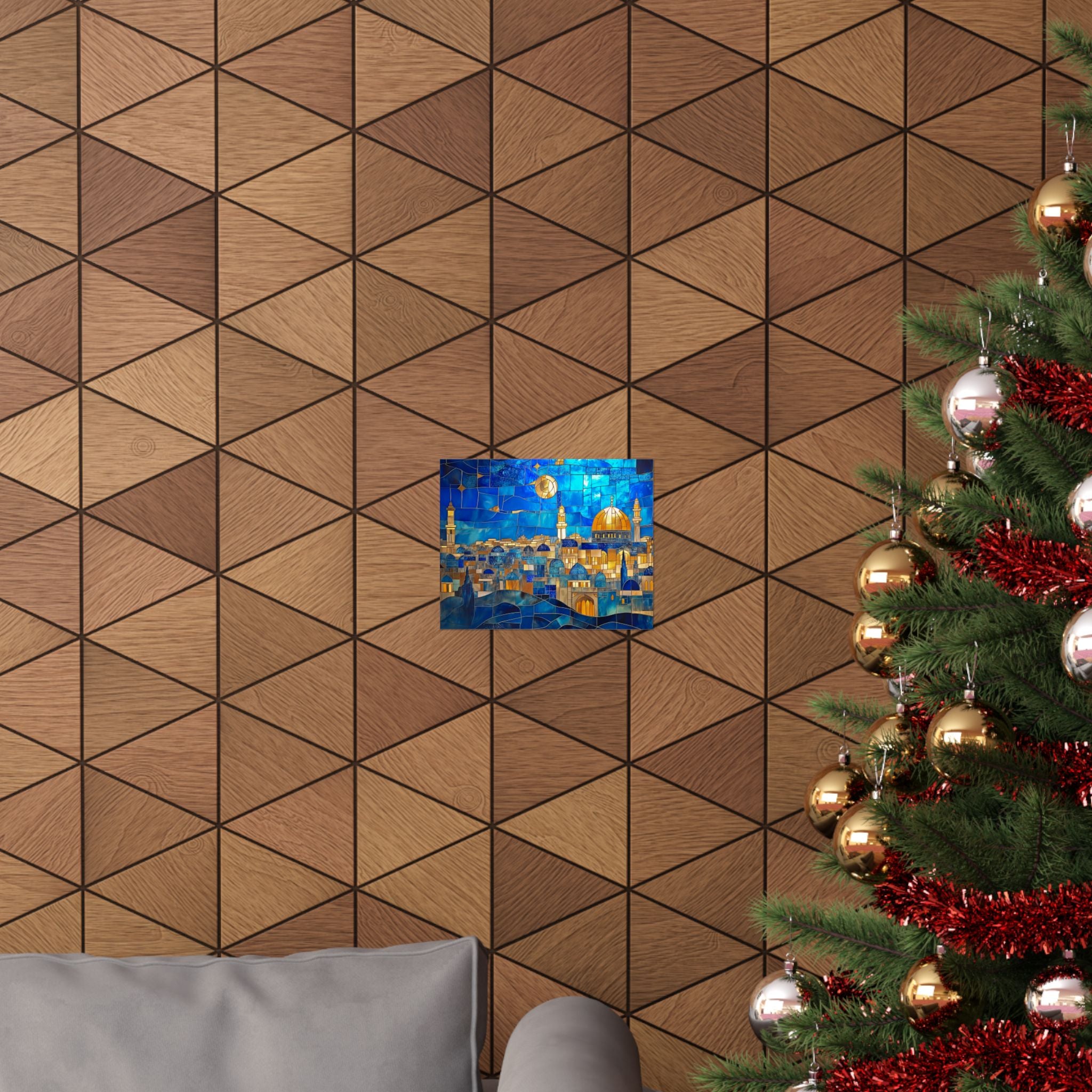 Jerusalem Wall Art Decor Print Judaica Poster Jewish Home Decor Dome of the Rock Mosaic