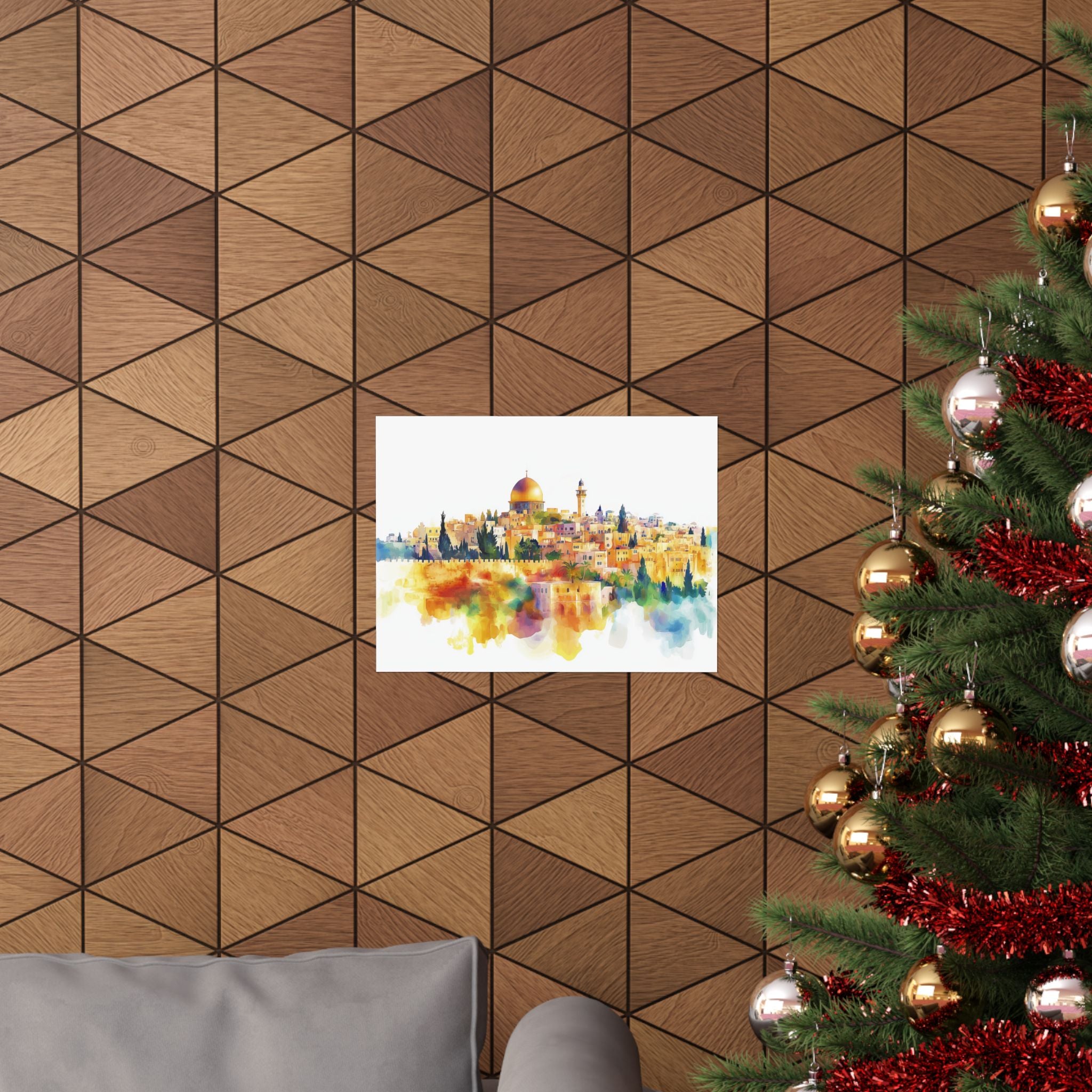 Jerusalem Wall Art Poster Dome Of The Rock Judaica Art Gift