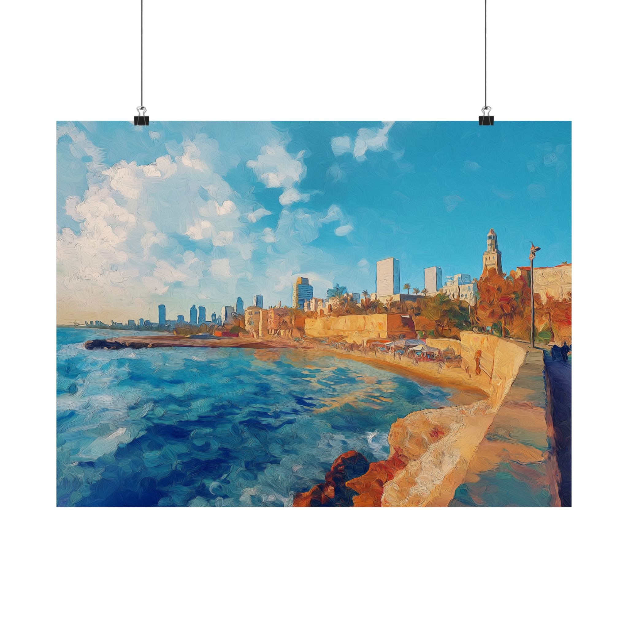 Judaica Wall Art Decor Tel Aviv Jaffa Wall Art Print