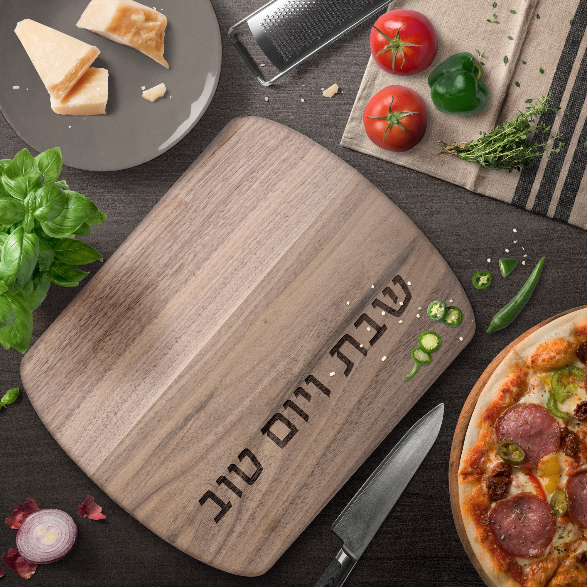 Challah Board Wood Shabbat Board Challah