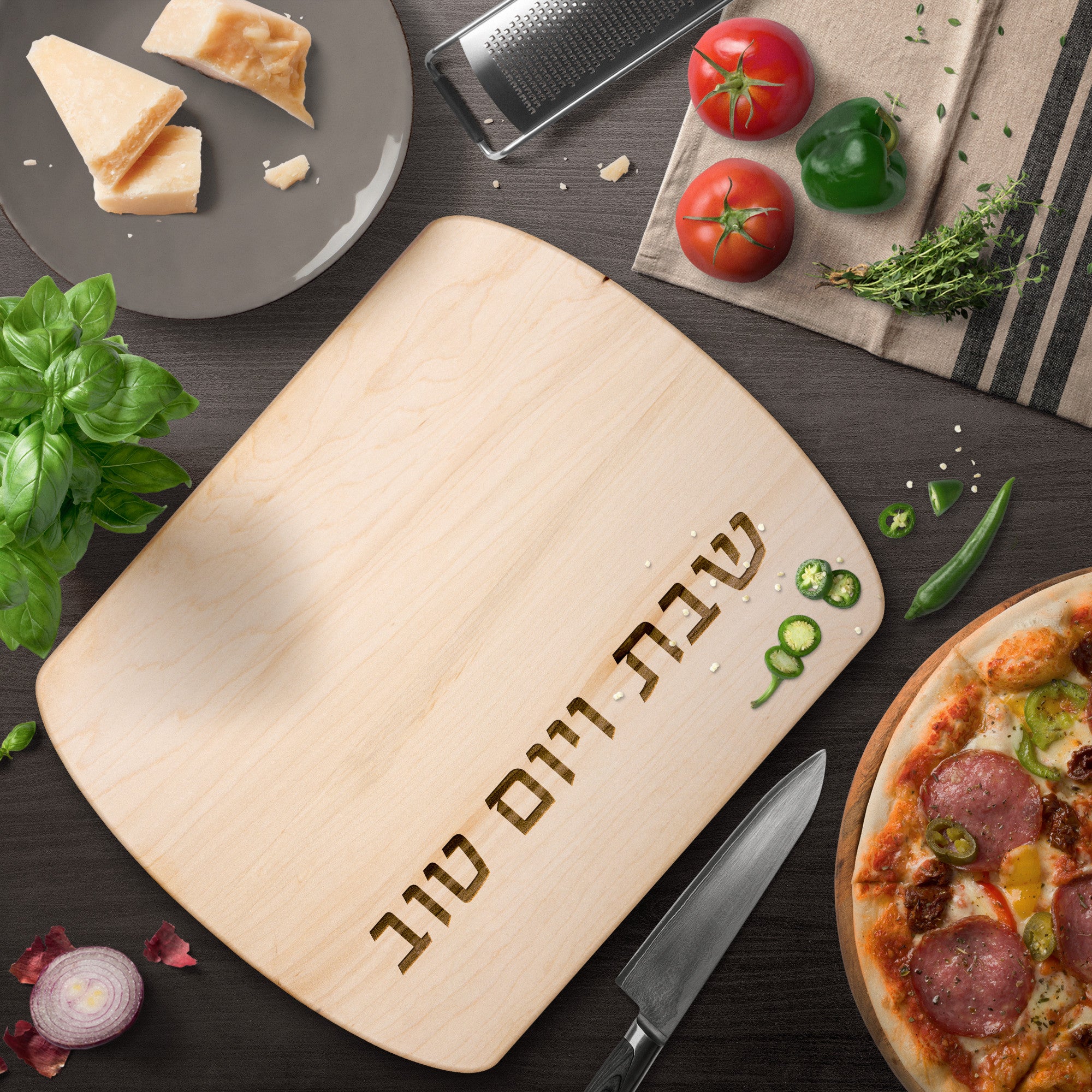 Challah Board Wood Shabbat Board Challah