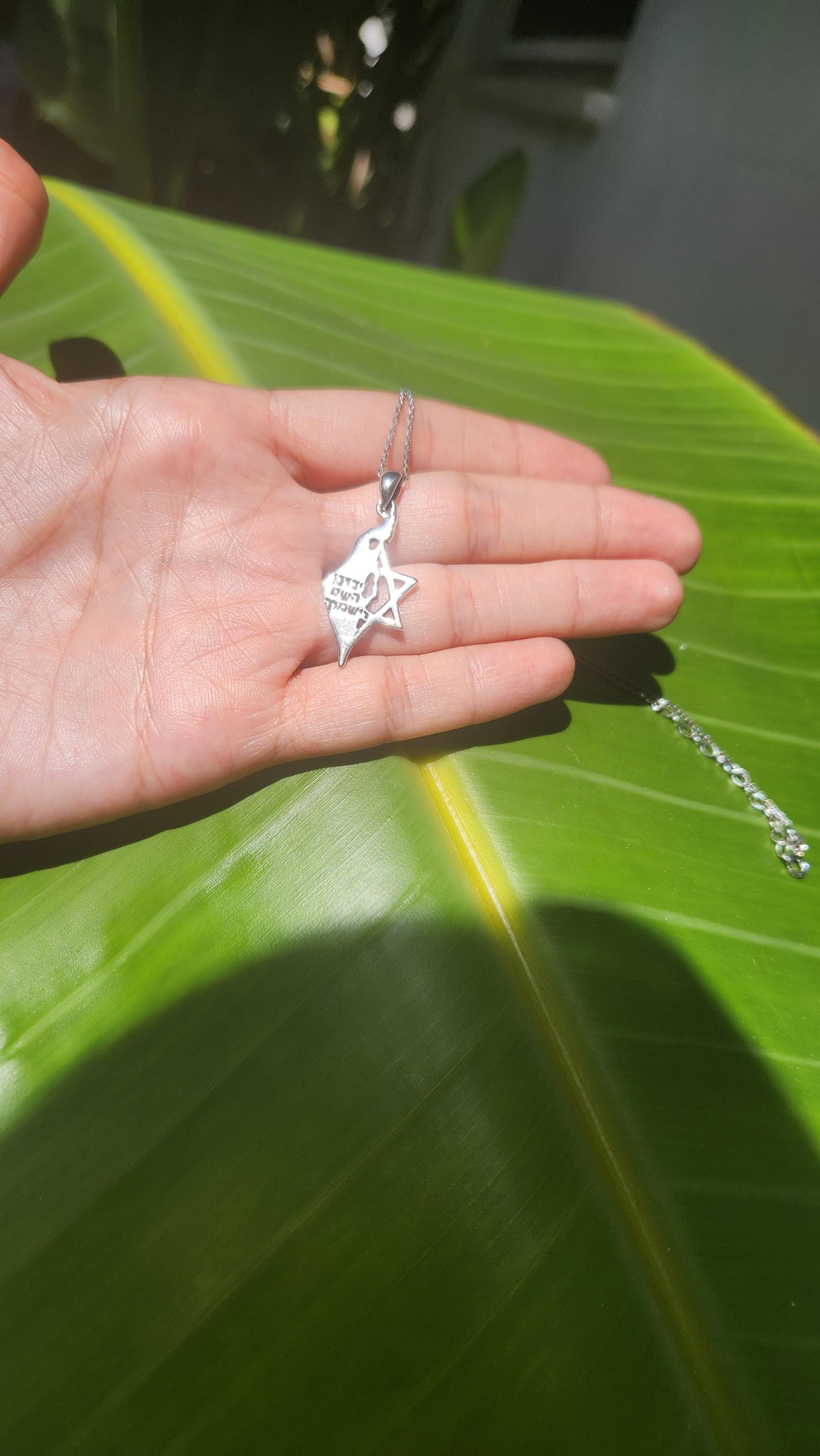 Priestly Blessing Magen David Necklace Israel Map Necklace