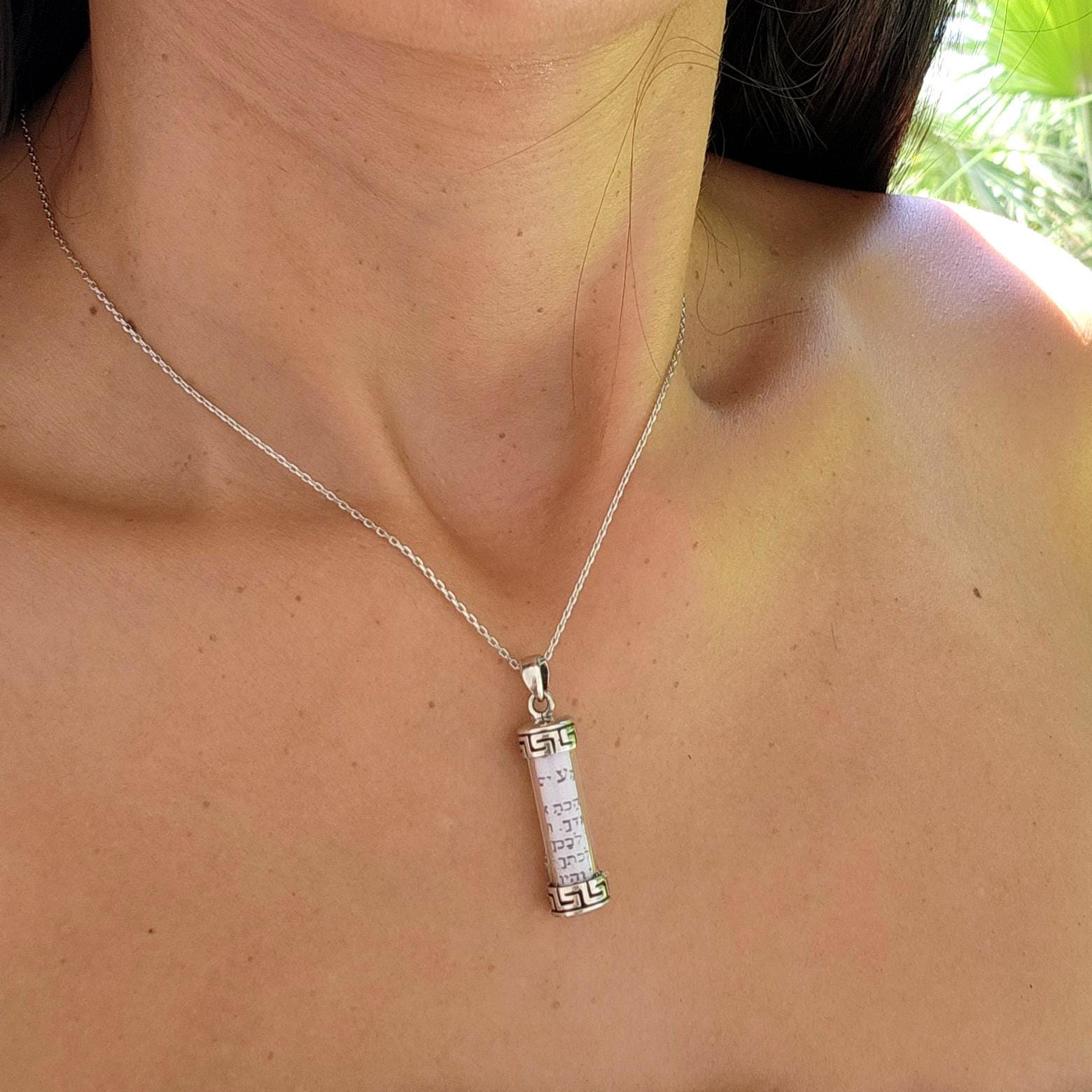 Mezuzah Necklace Judaica Jewelry