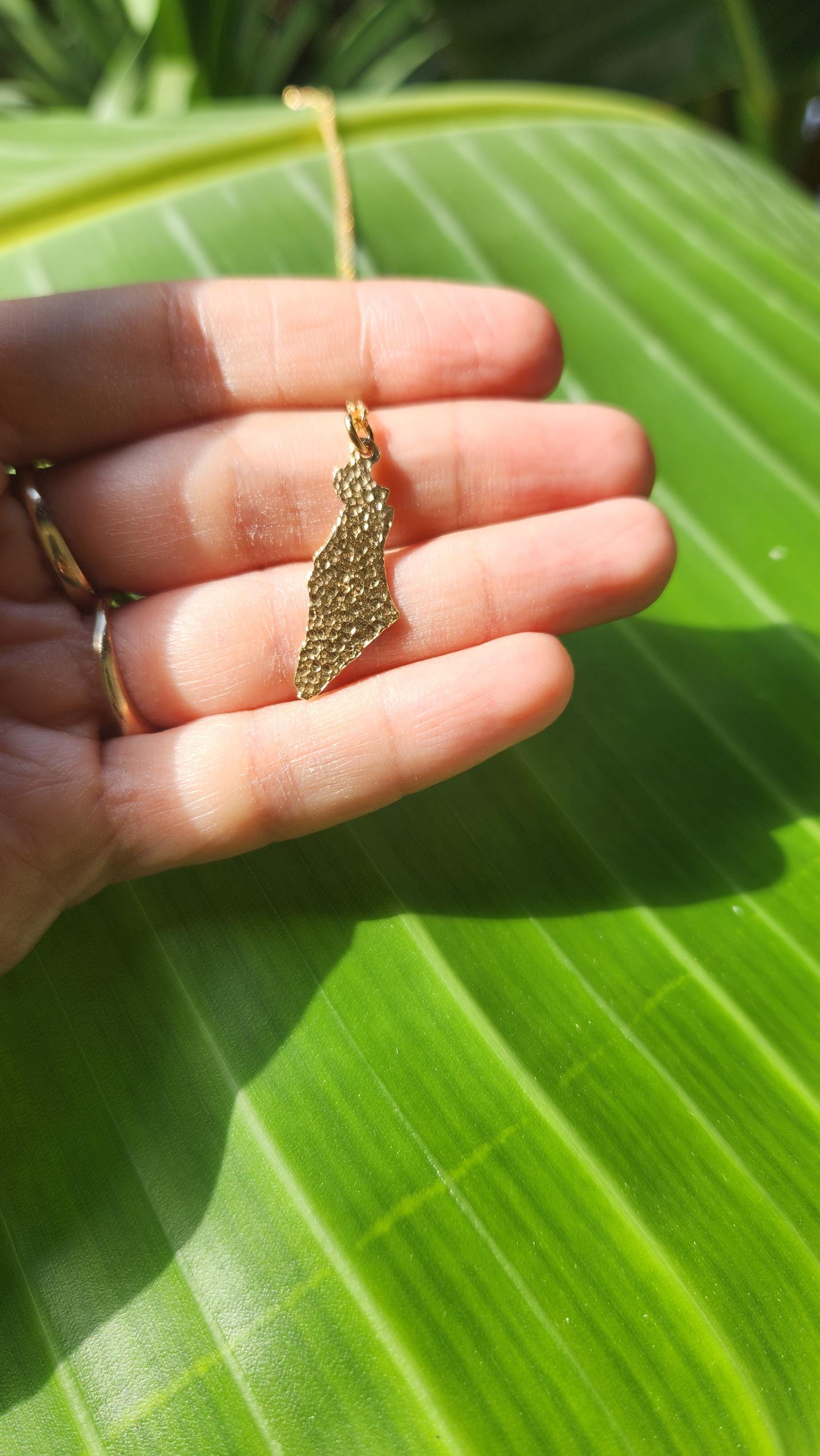 Israel Map Necklace Jewish Star Necklace