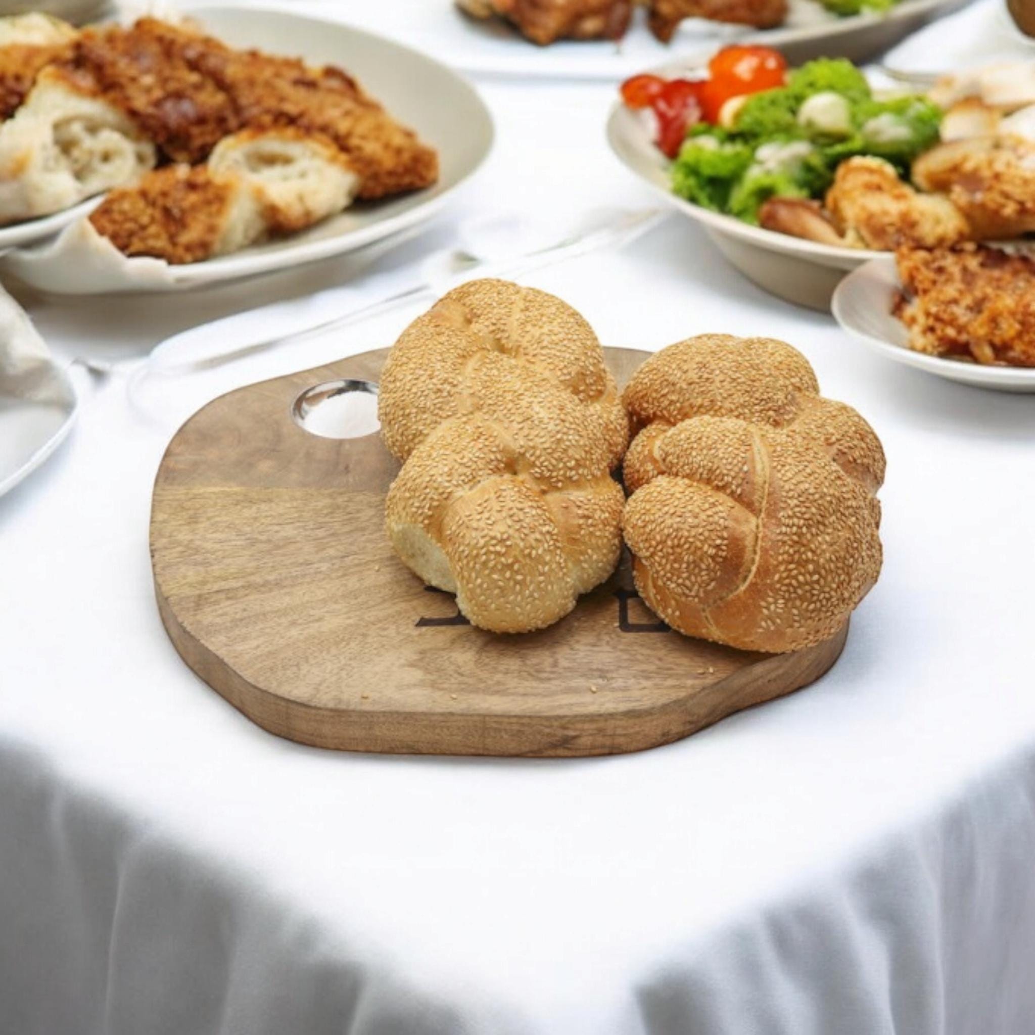 Shabbat Set Challah Board Challah Cover Hafrashas Challah Set for Shabbat Shalom Challah Knife Judaica Gift Jewish Gift for Her Israeli Art