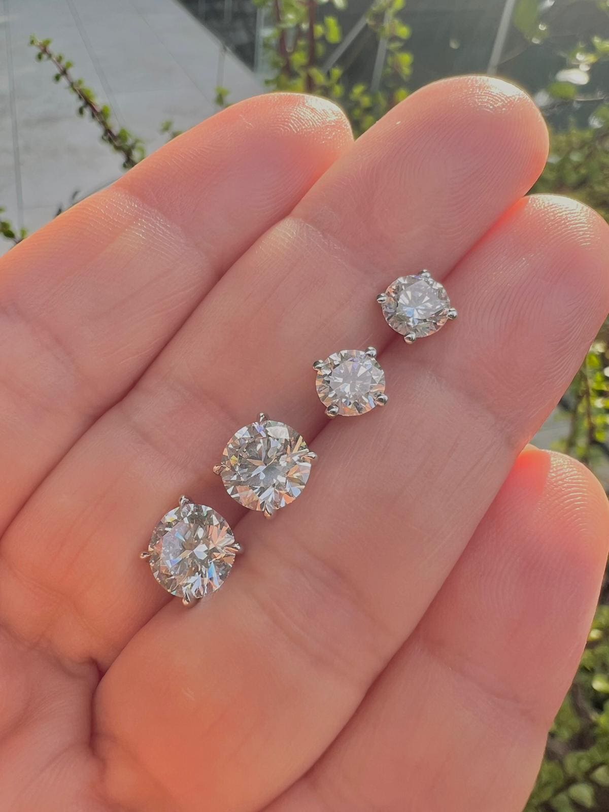 Lab Grown Diamonds Earrings 2 Carat Lab Diamond