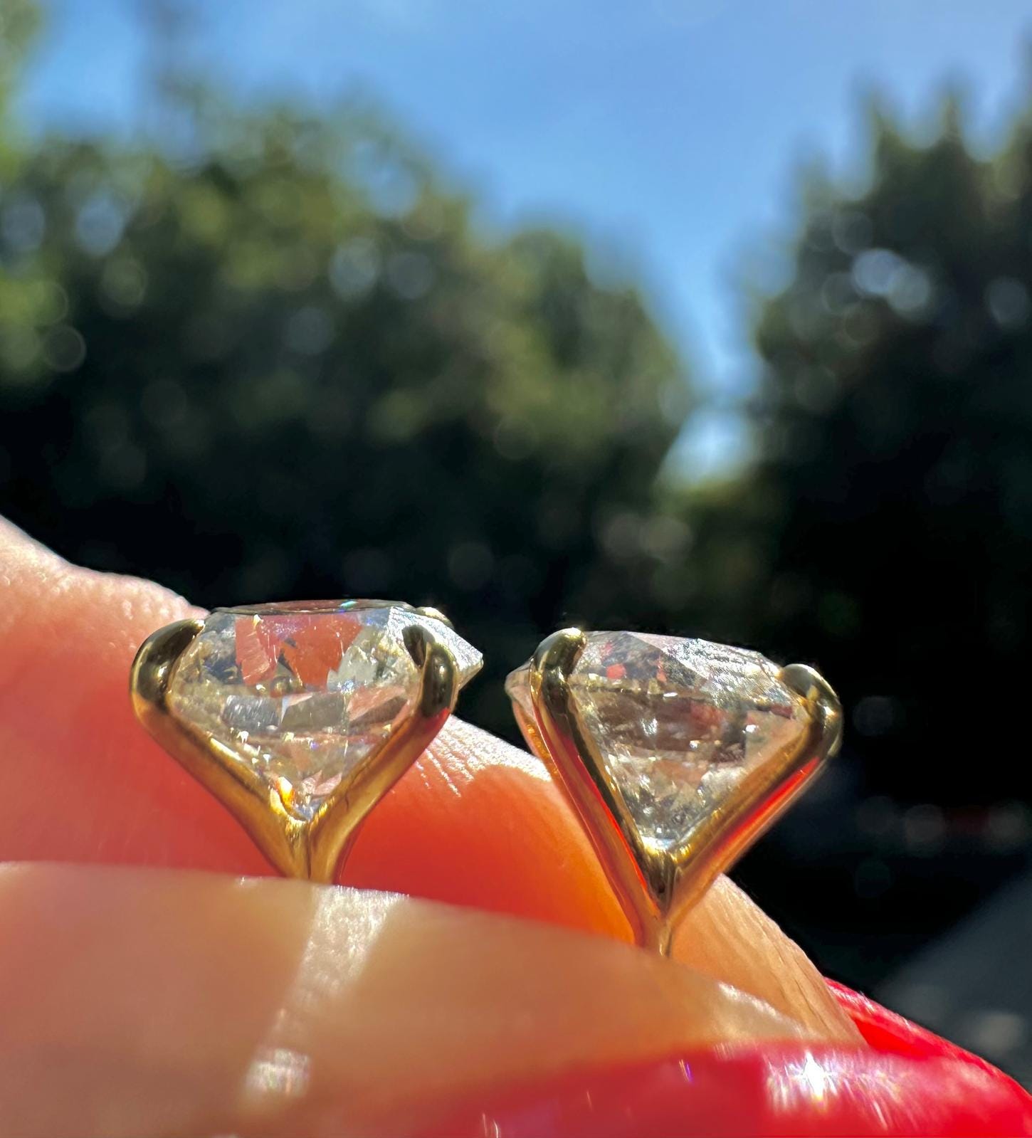 Lab Grown Diamonds Earrings 2 Carat Lab Diamond