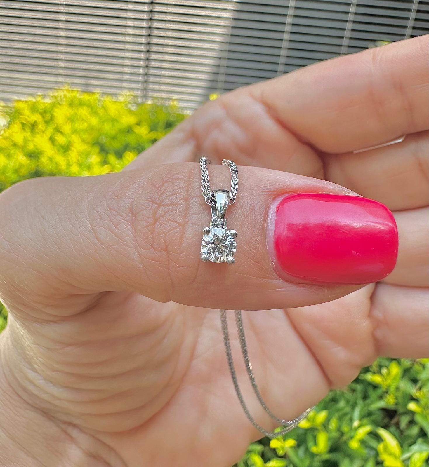 Lab Diamond Gold Necklace for Women Necklace 14k Gold Jewelry