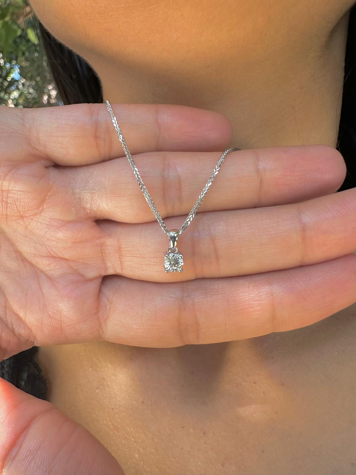 Lab Diamond Gold Necklace for Women Necklace 14k Gold Jewelry