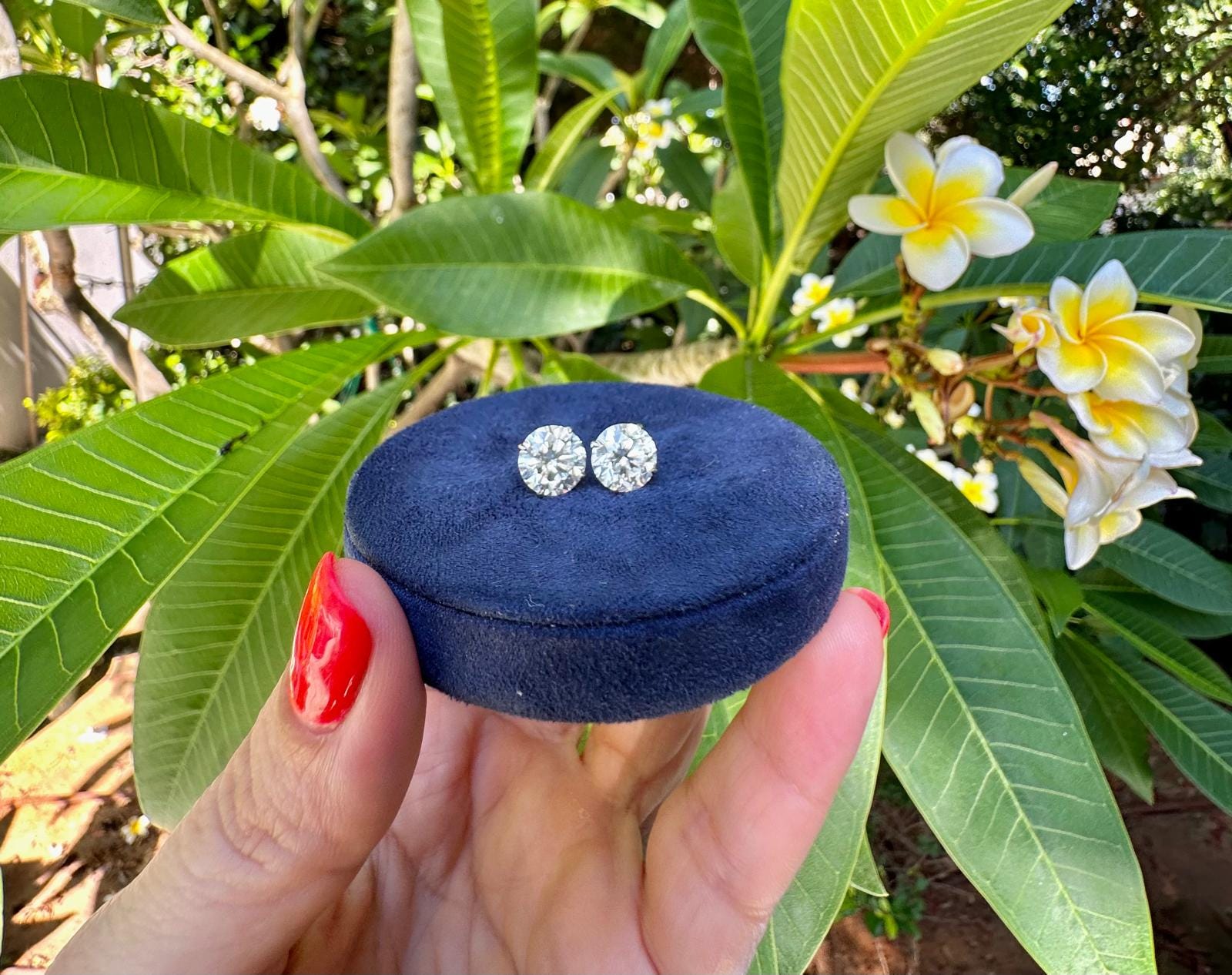Lab Grown Diamonds Earrings 2 Carat Lab Diamond
