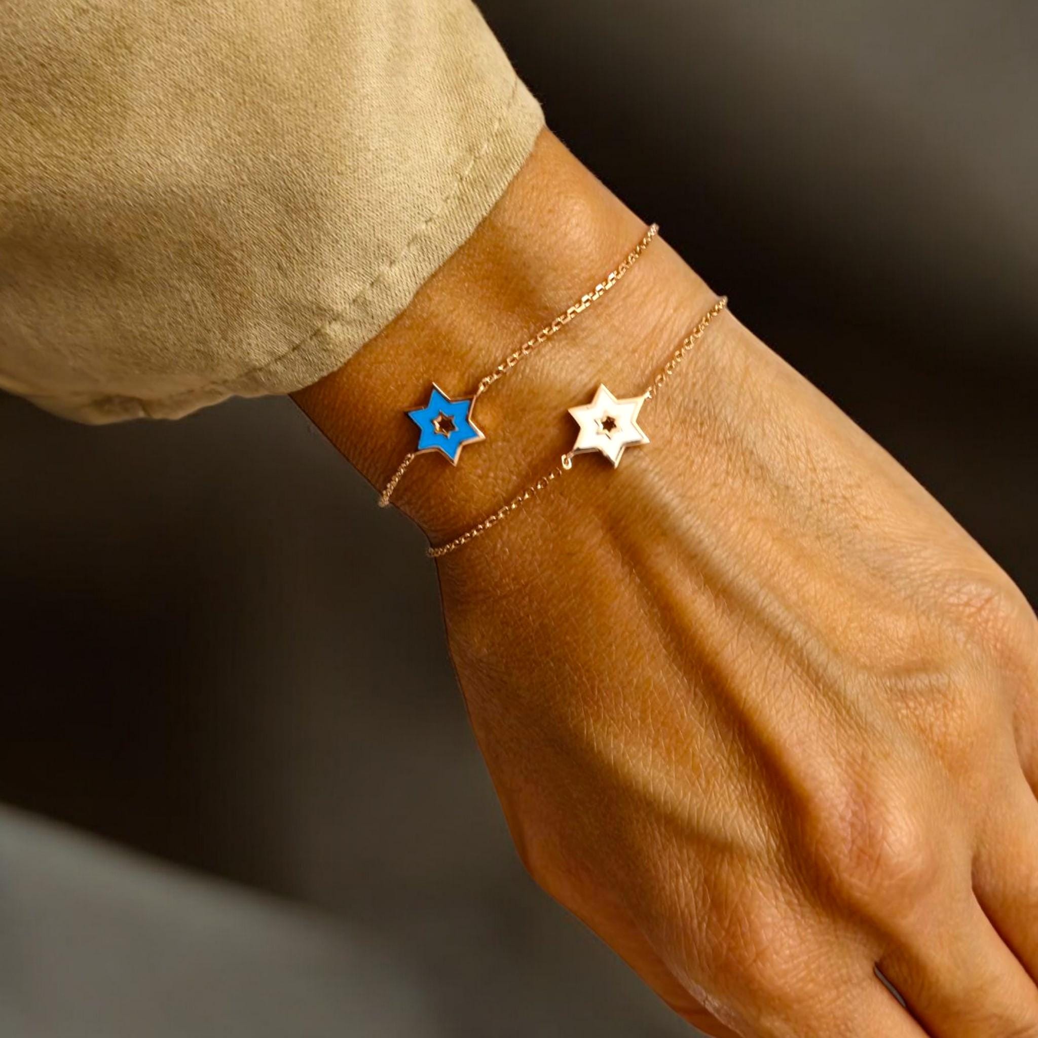 Magen David Bracelet Israel Bracelet Rose Gold Bracelet