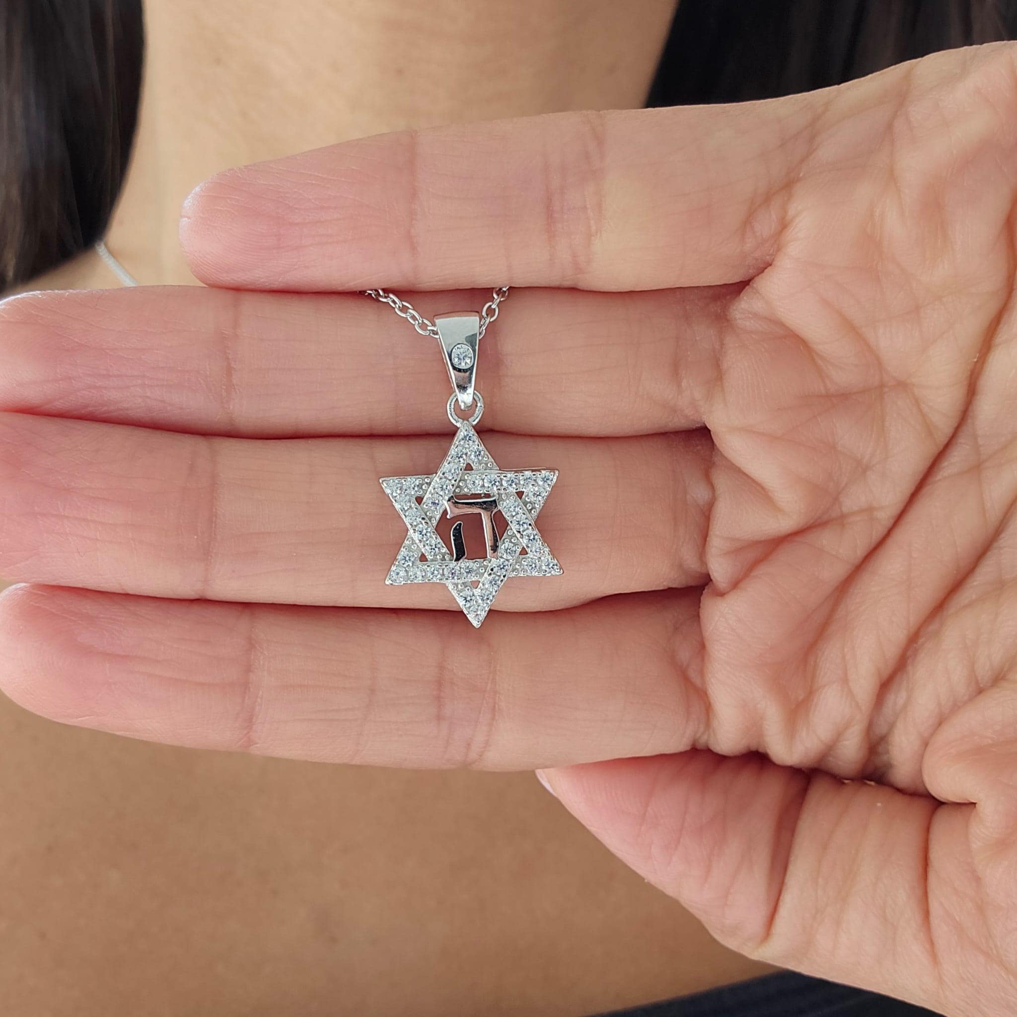 YHWH Necklace Judaica Jewelry Pendant God's Name 925 Sterling Silver Yahweh ืืืื Lord's Name YHVH Yahwah Jewish Jewelry Israel Necklace Jew