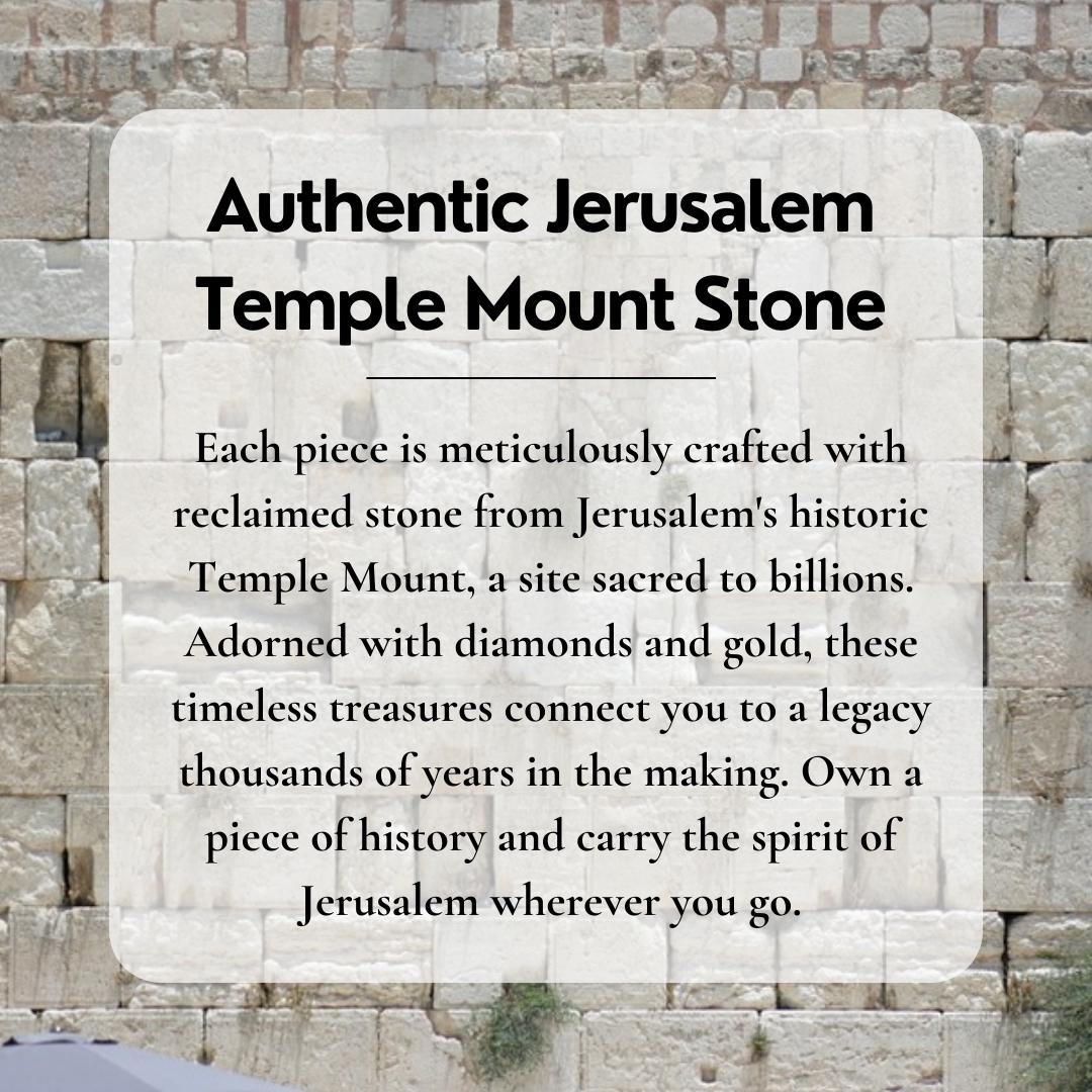 Necklace Jerusalem Stone Israel Necklace Diamonds Temple Mount