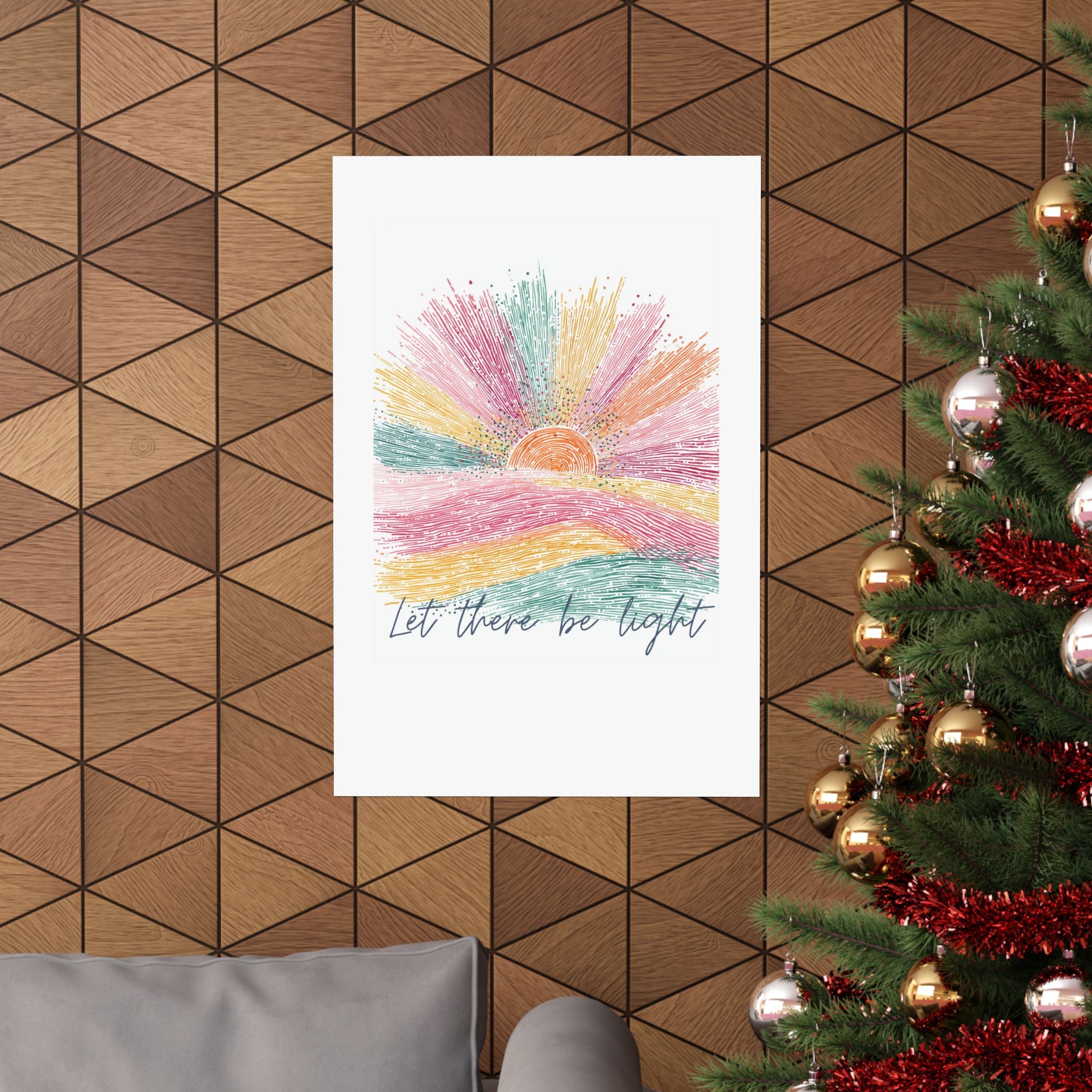 Jewish Wall Art Let There Be Light Hebrew Bible Verse