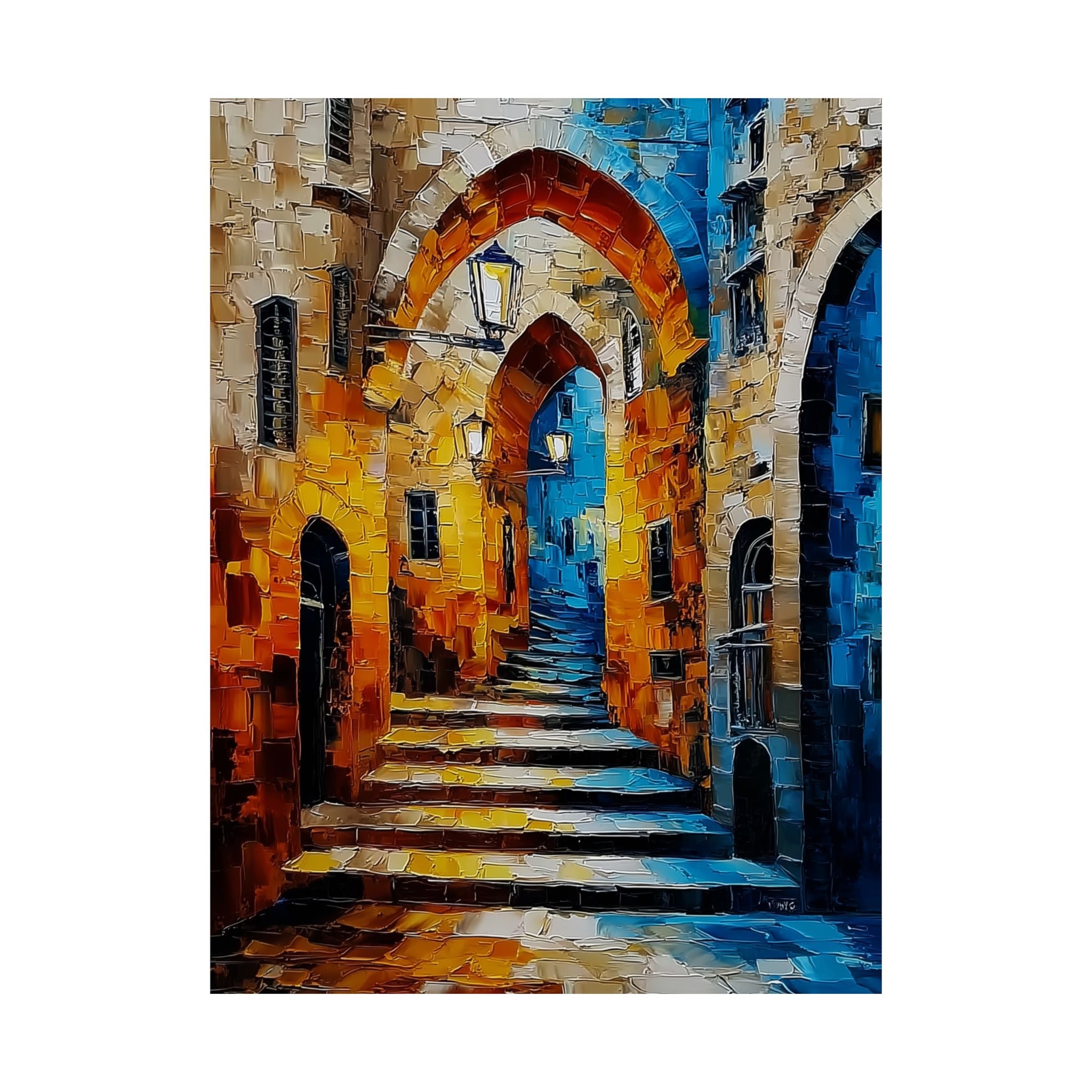 Jewish Wall Art with Bible Quote Hebrew Prayer