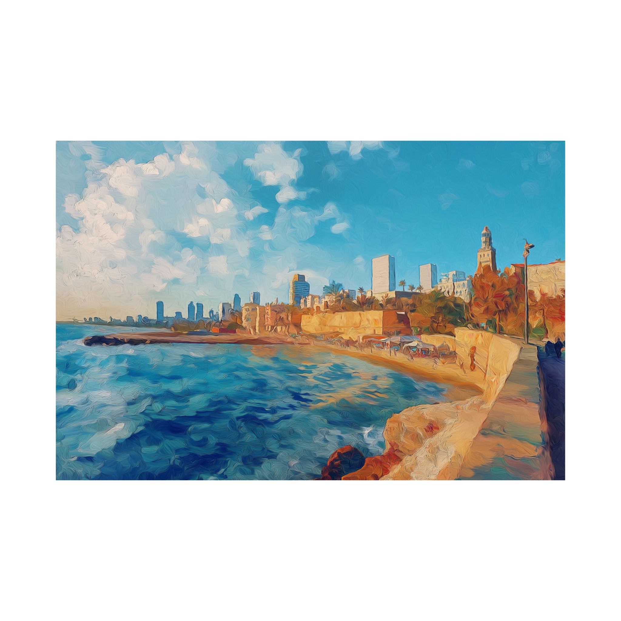 Judaica Wall Art Decor Tel Aviv Jaffa Wall Art Print