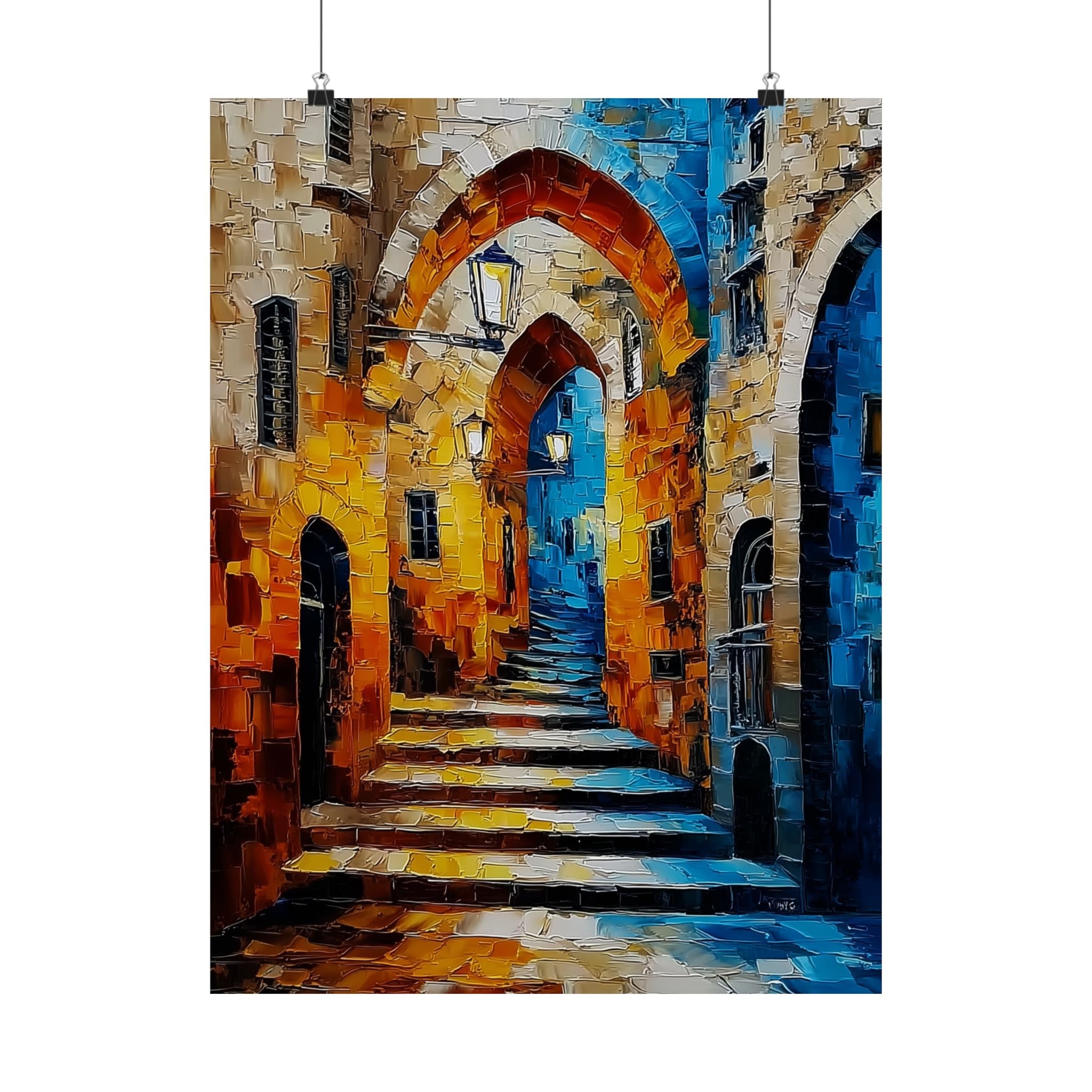 Jewish Wall Art with Bible Quote Hebrew Prayer