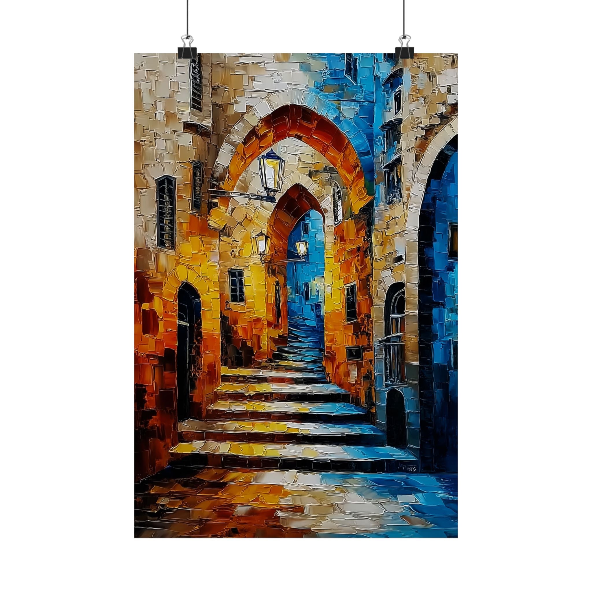 Jewish Wall Art with Bible Quote Hebrew Prayer