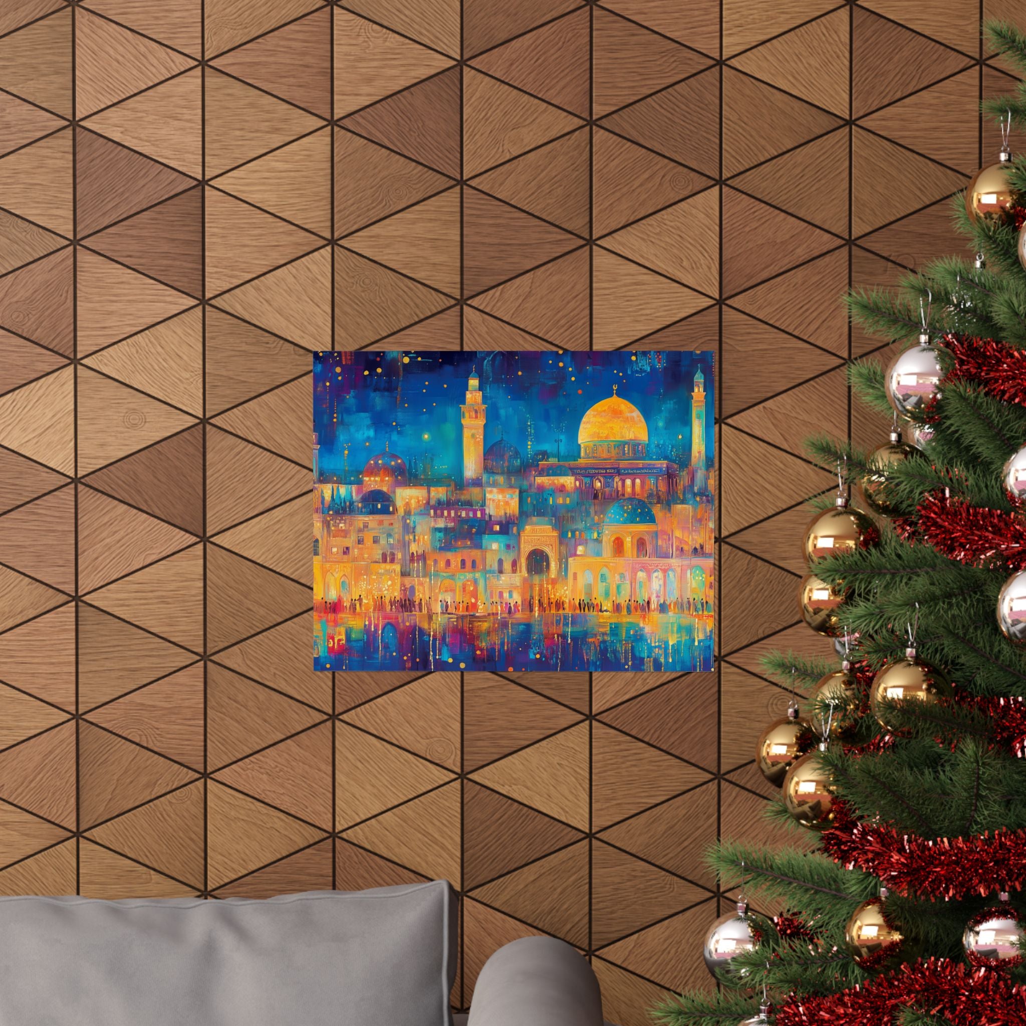 Jerusalem Skyline Wall Art Dome of the Rock Judaica Gift