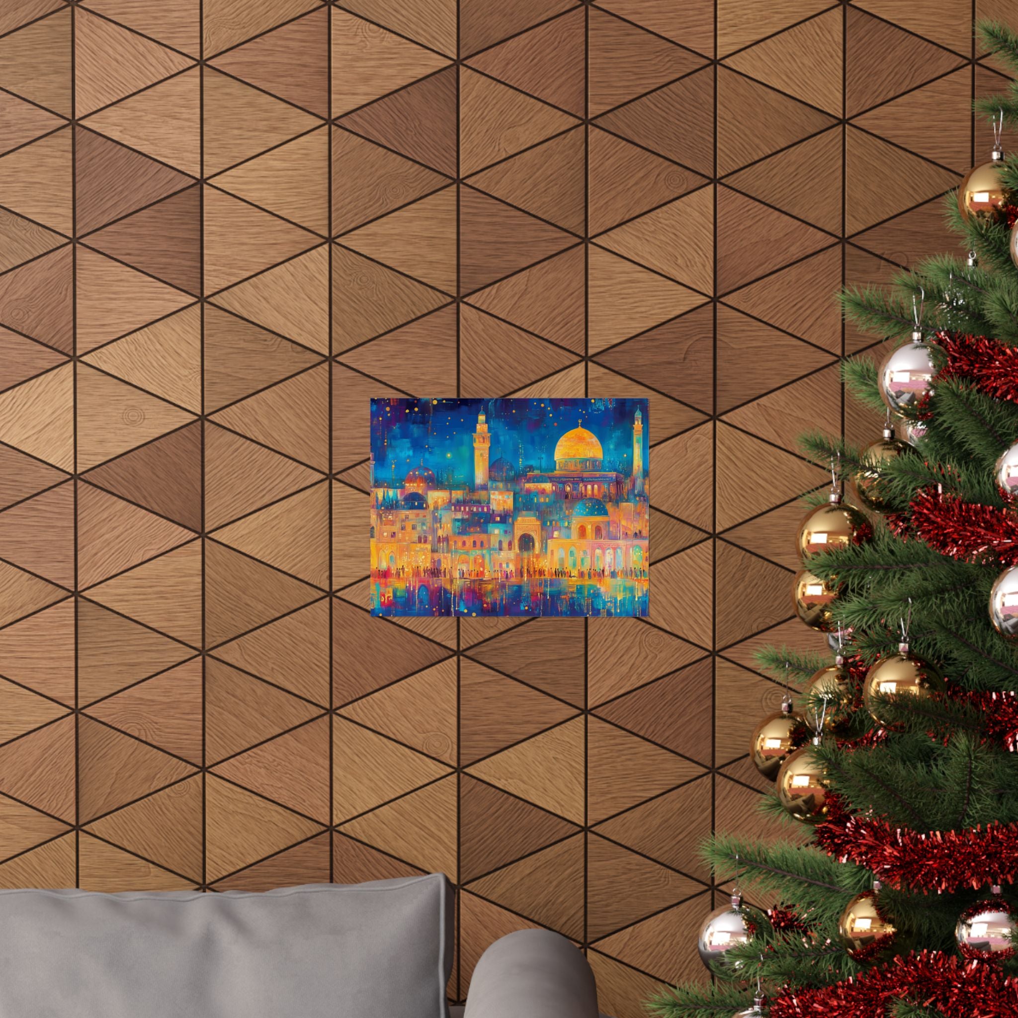 Jerusalem Skyline Wall Art Dome of the Rock Judaica Gift