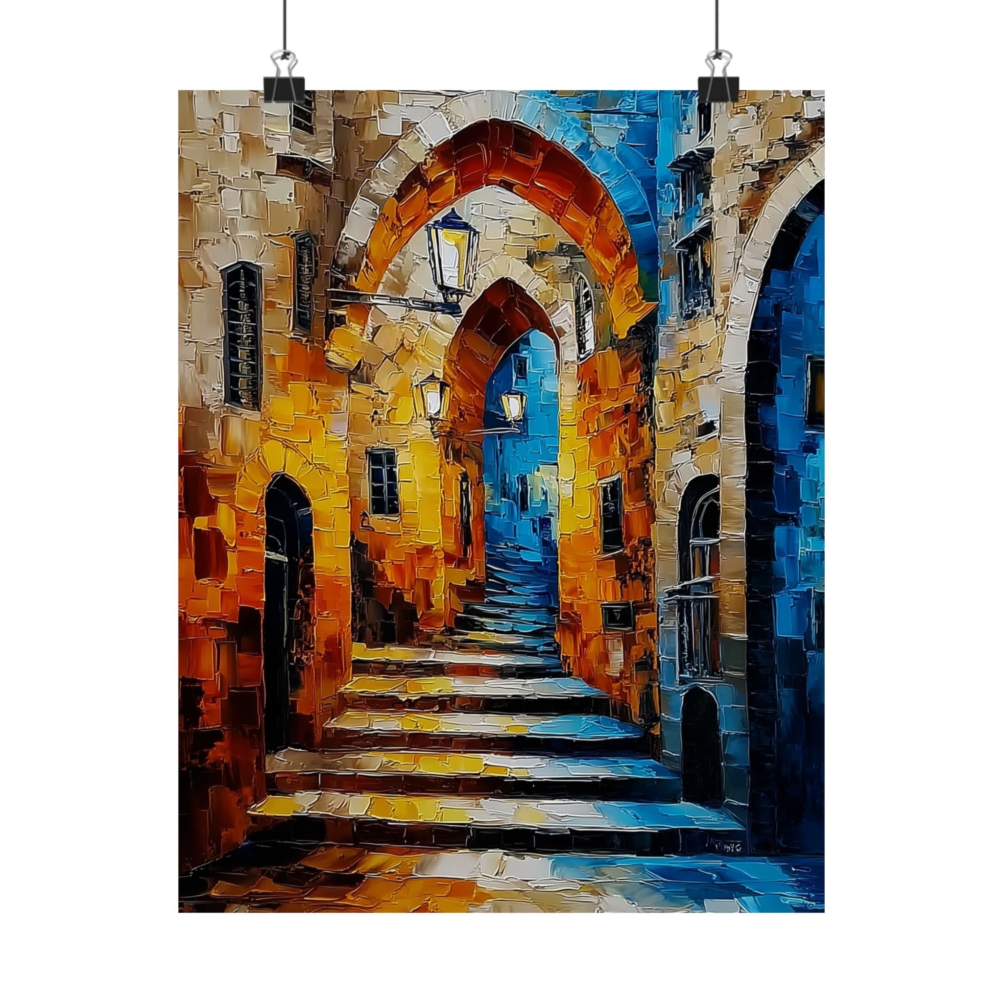 Jewish Wall Art with Bible Quote Hebrew Prayer