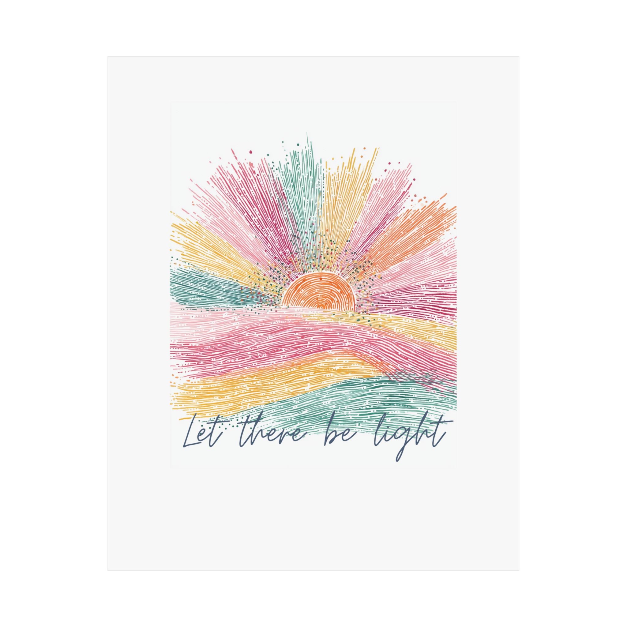 Jewish Wall Art Let There Be Light Hebrew Bible Verse