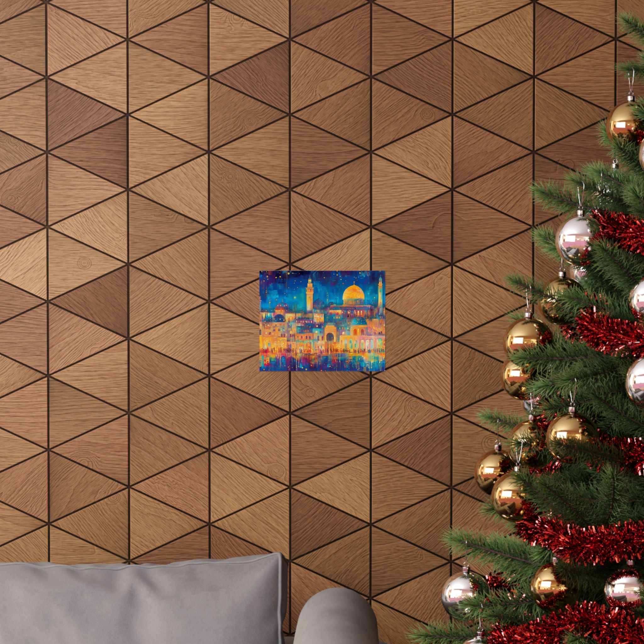 Jerusalem Skyline Wall Art Dome of the Rock Judaica Gift