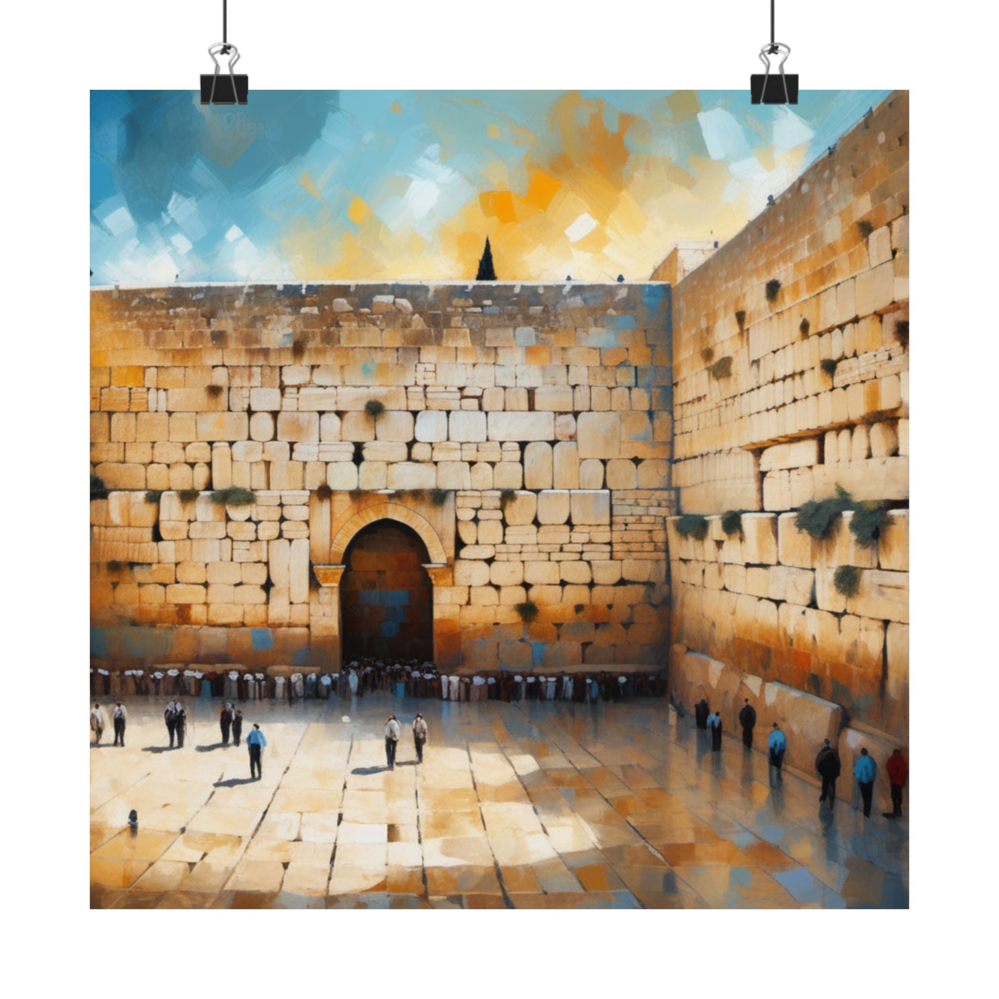 Kotel Oil Painting Print Poster The Western Wall Matte Vertical Posters