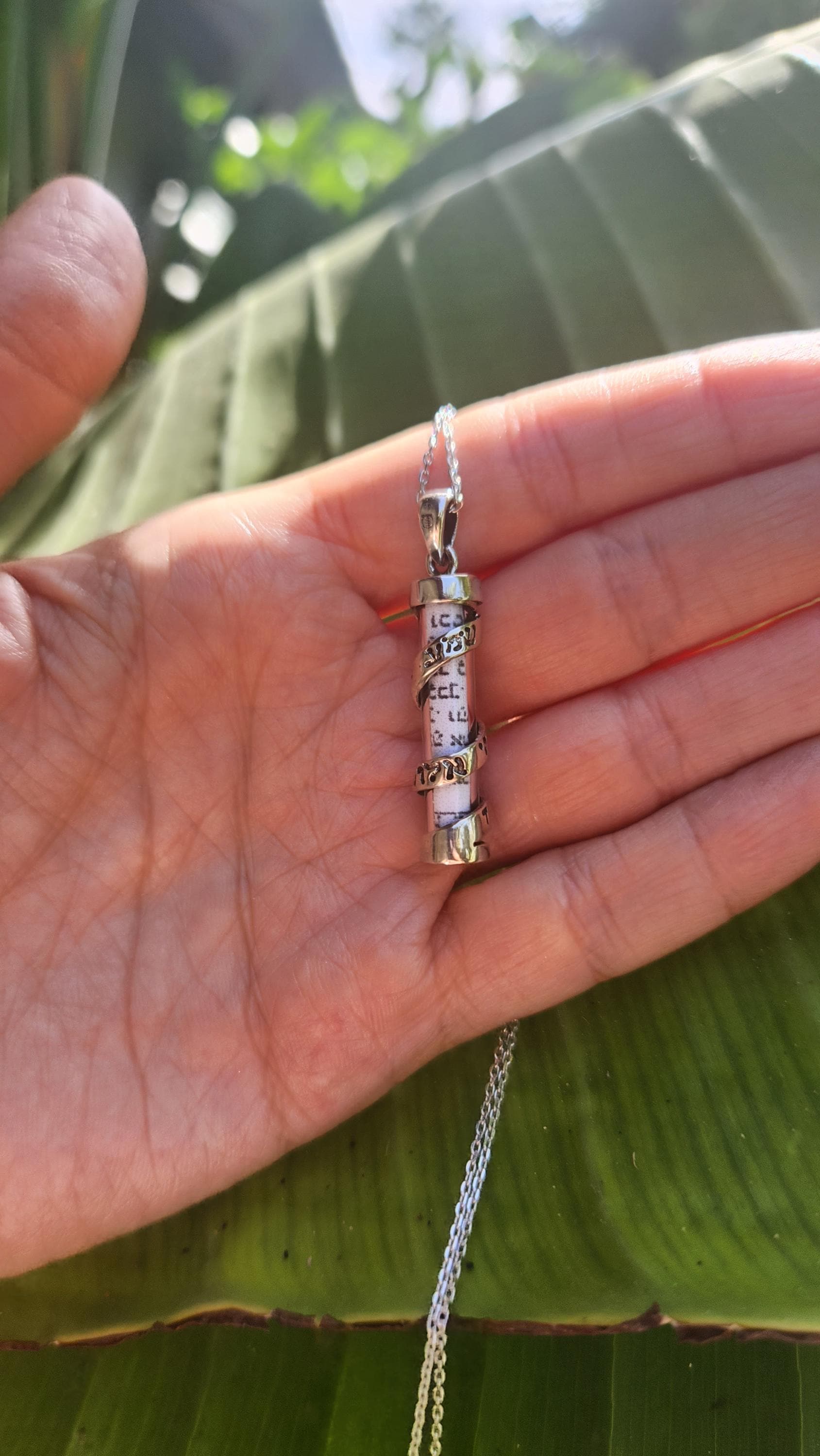 Sterling Silver Mezuzah Pendant Judaica Jewelry 925 Silver Mezuzah Israel Necklace Magen David Necklace Jewish Star Necklace Israeli Jewelry