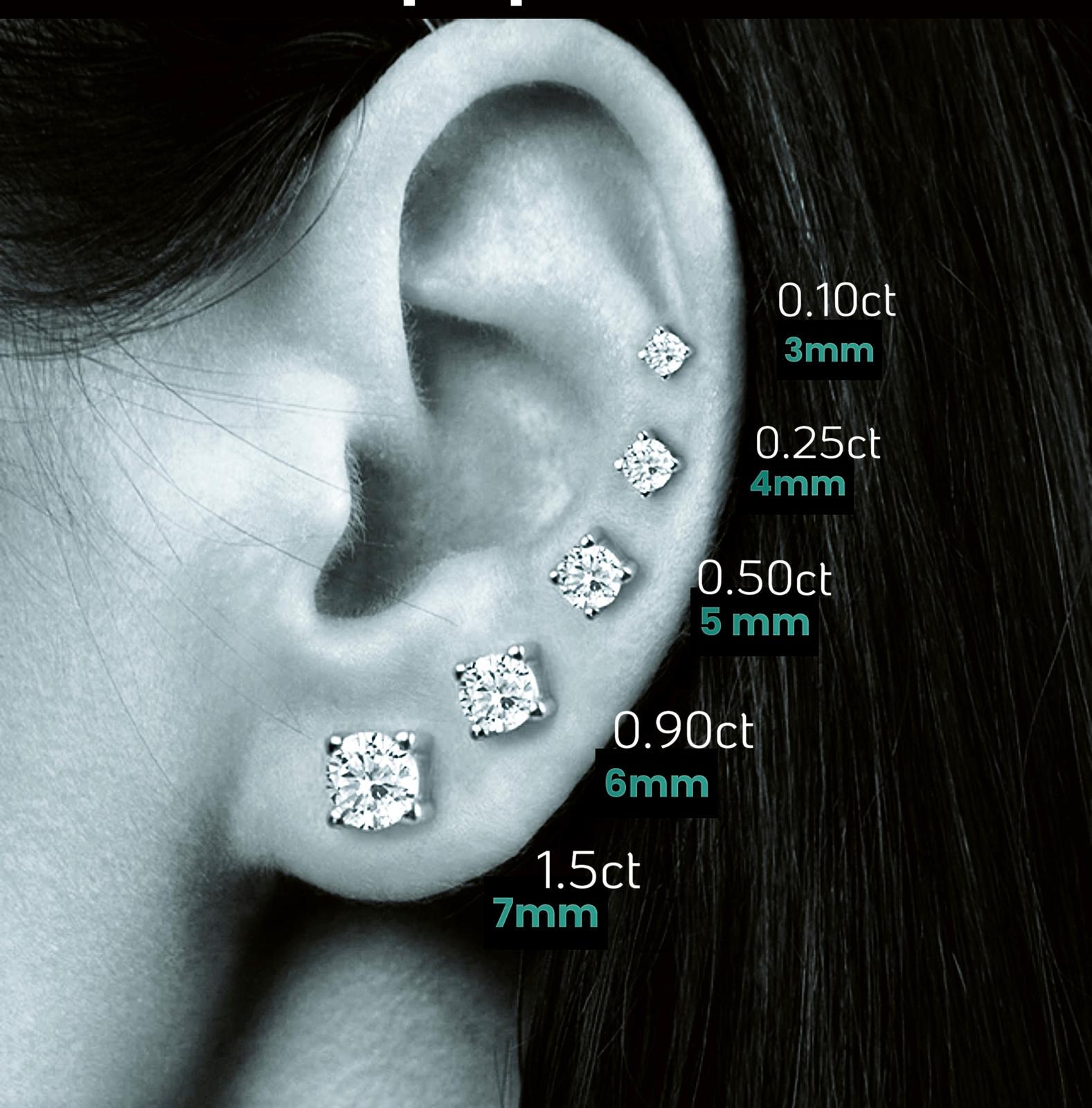 Lab Grown Diamonds Earrings 2 Carat Lab Diamond