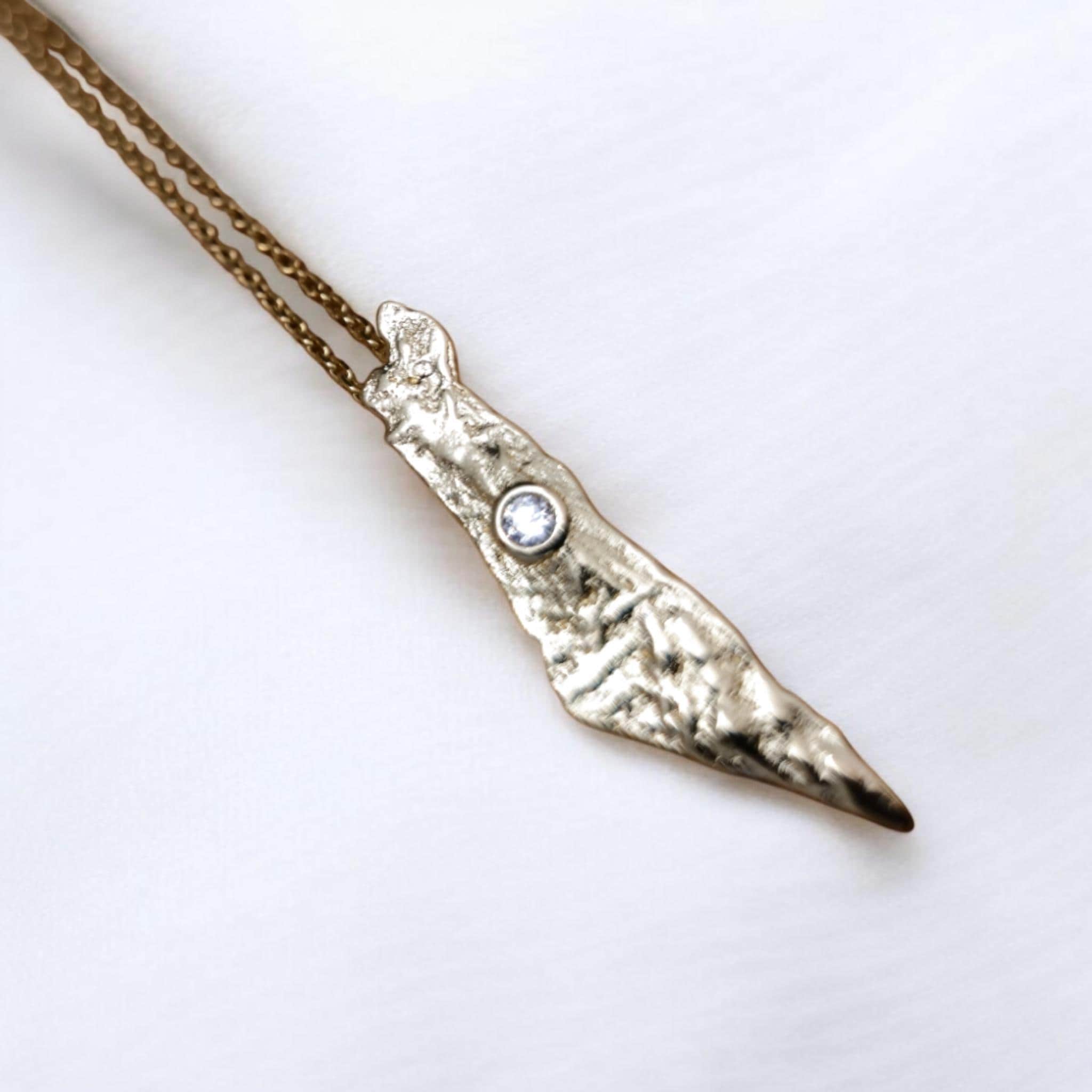 Israel Map Necklace Jewish Star Necklace