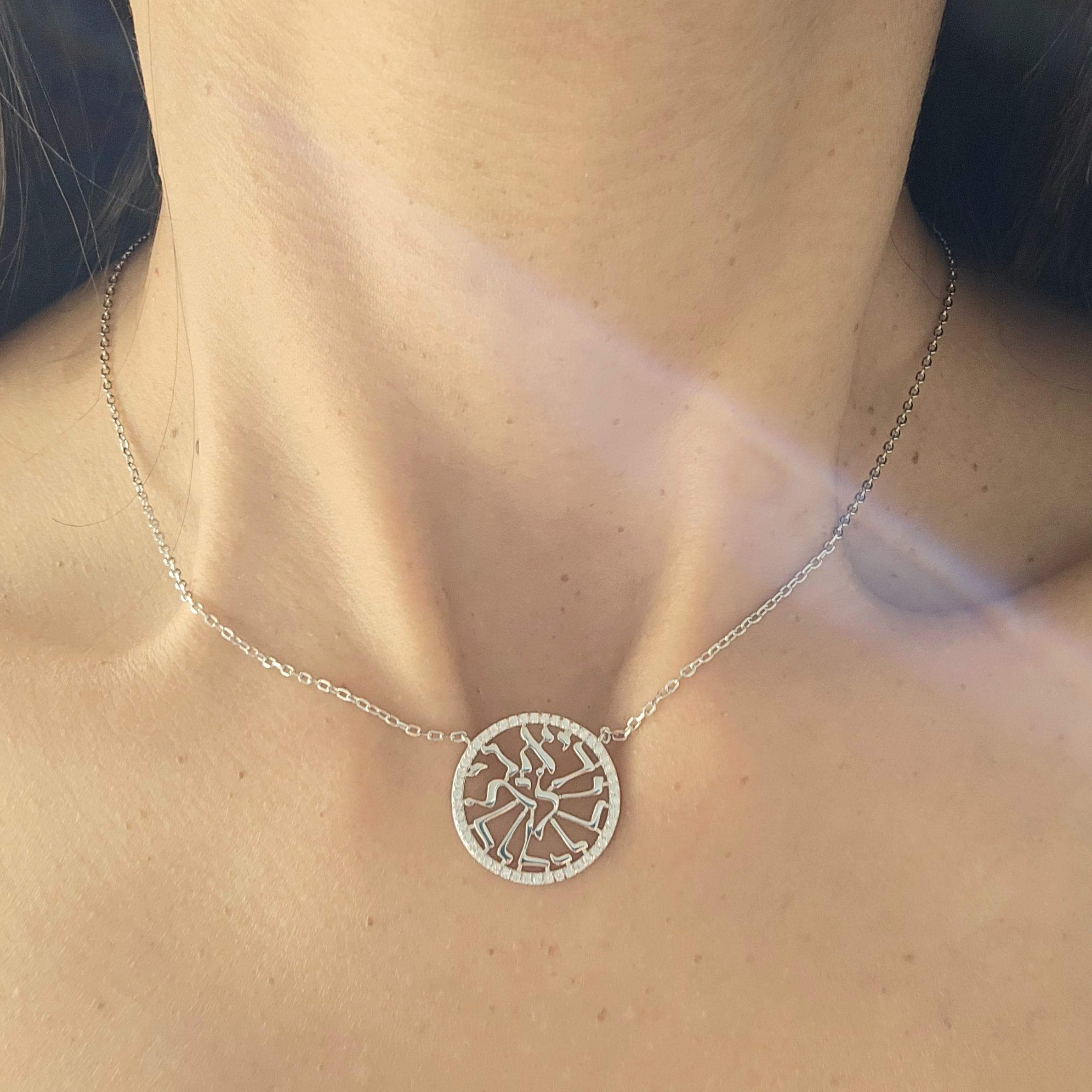 Israel Necklace Hebrew Pendant Ani LeDodi VeDodi Li