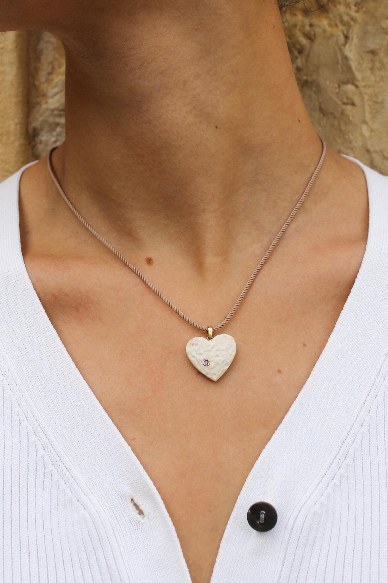 Israel Necklace Jerusalem Stone Necklace Diamonds Temple Mount