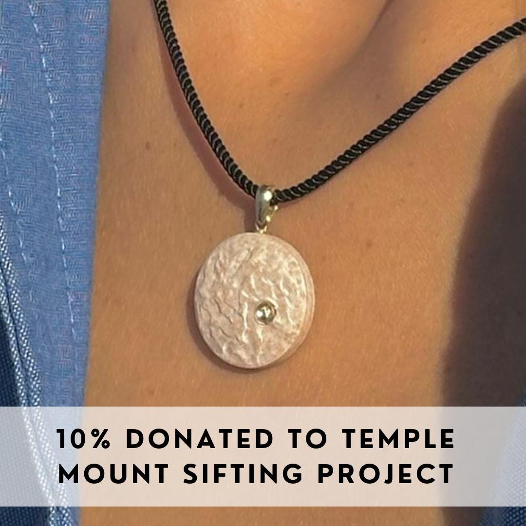 Jerusalem Stone Israel Necklace Diamond Gold Necklace Temple Mount